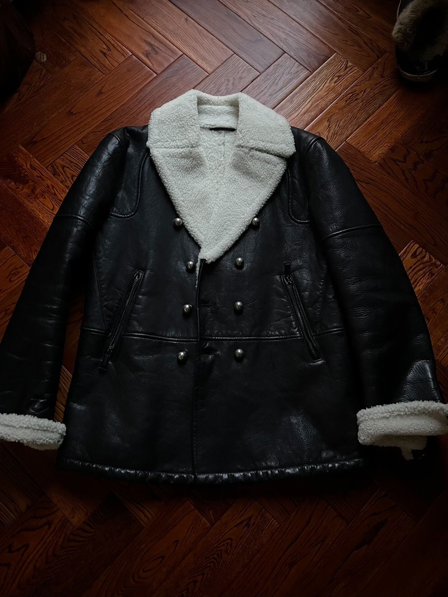 Dsquared2 Dsquared2 Men's Leather Fur Hunting Jacket Size US M / EU 48-50 / 2 - 1 Thumbnail