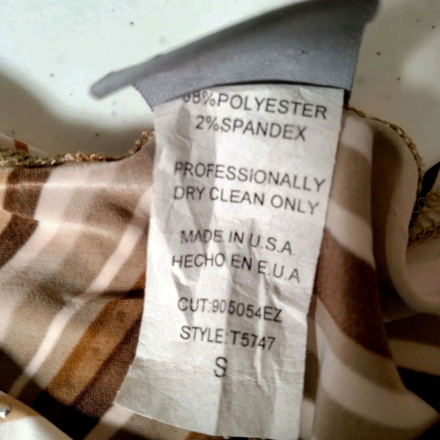 Vintage VINTAGE Poetry Clothing Geometric Sleeveless Top Cowl Neck Stretch Brown S Small Womens Juniors Y2K 90s Fall Spring Summer USA Made Size S / US 4 / IT 40 - 4 Thumbnail