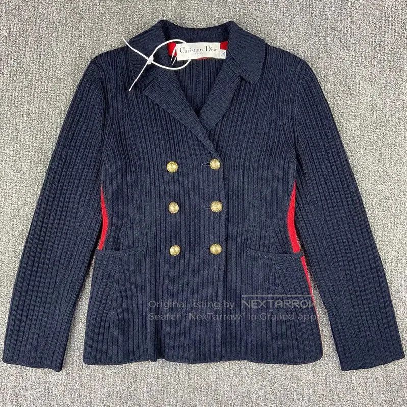 Dior Dior Navy Blue Wool Pullover Sweater . Size S / US 4 / IT 40 - 1 Thumbnail