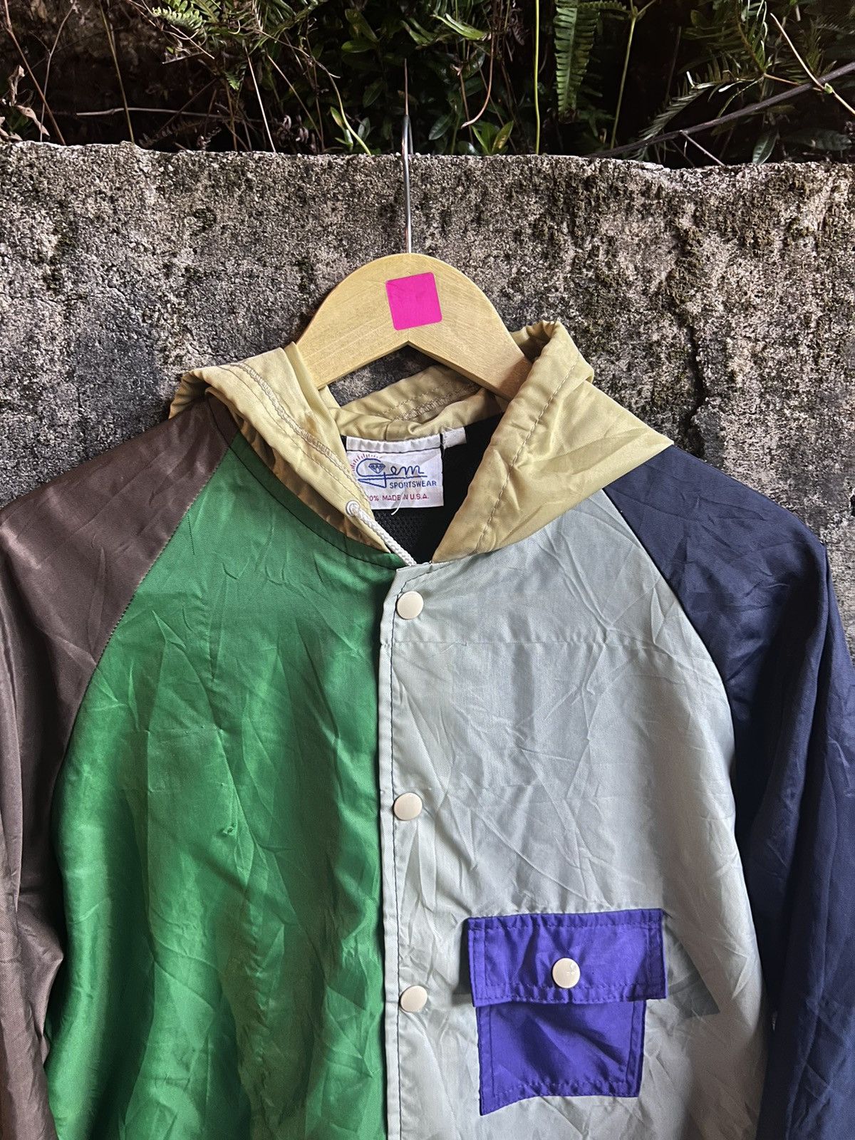 Designer × Vintage WINDBRAKER BUTTON GEM USA Size US M / EU 48-50 / 2 - 2 Thumbnail