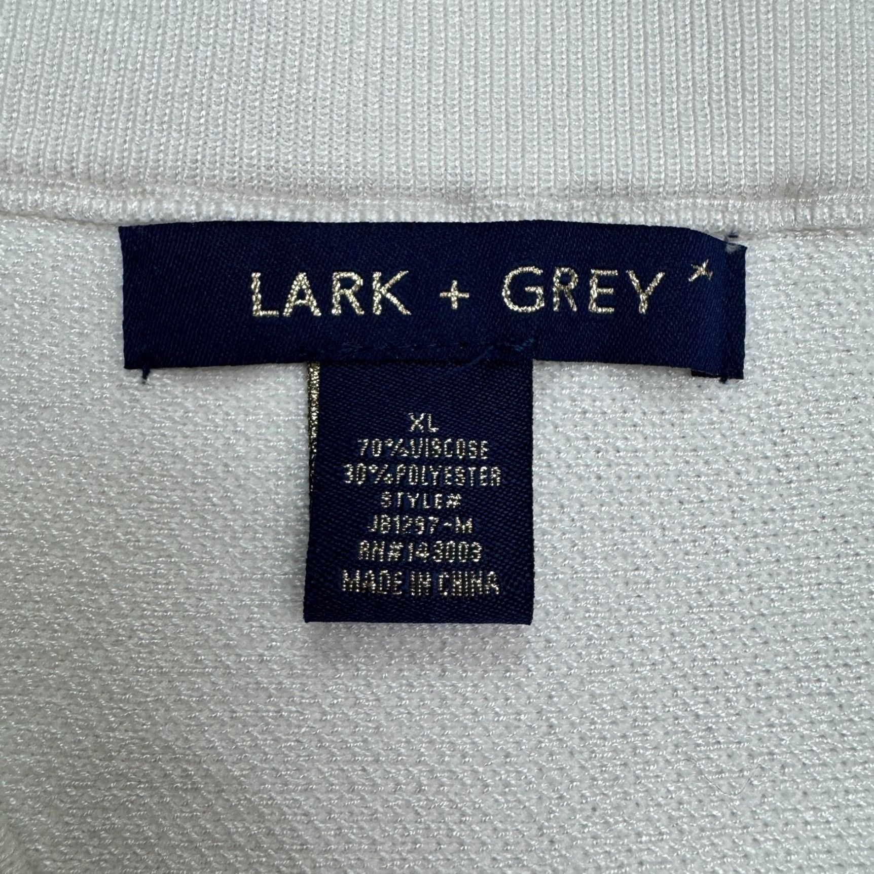 Vintage Lark + Grey Skirt Womens XL A-Line Knee Length White Knit Stretch Elastic Waist Fall Spring Summer Classic Vintage: No, Label: N/A Size 40" / US 18 - 4 Thumbnail