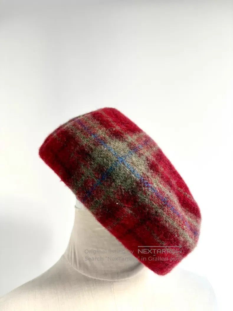 Vivienne Westwood Vivienne Westwood Second-hand red checkered Saturn beret Size ONE SIZE - 4 Thumbnail