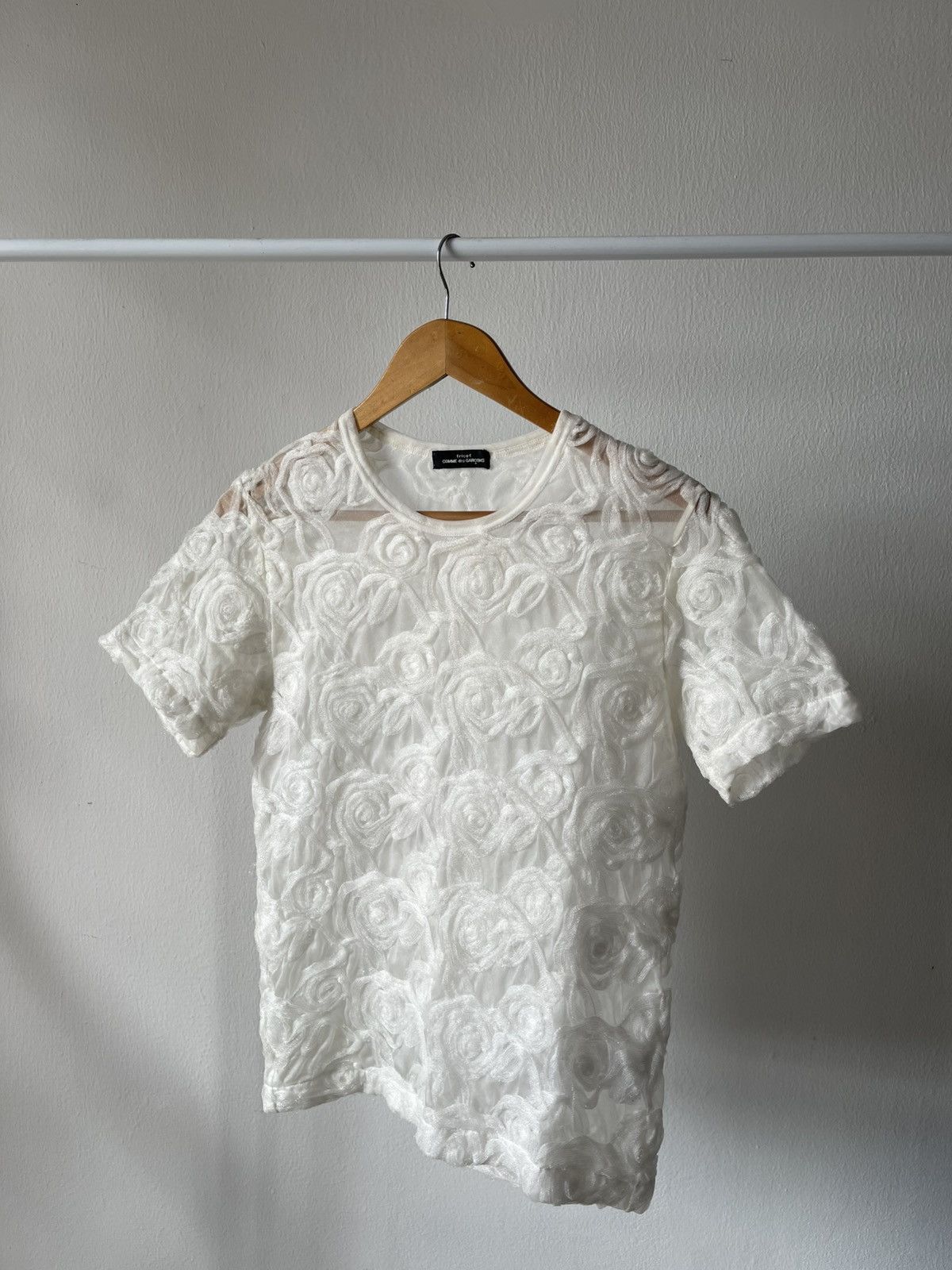 Comme des Garcons × Rei Kawakubo × Tricot Comme des Garcons 1990 Comme Des Garcons Flower Art Shirt Size S / US 4 / IT 40 - 1 Thumbnail