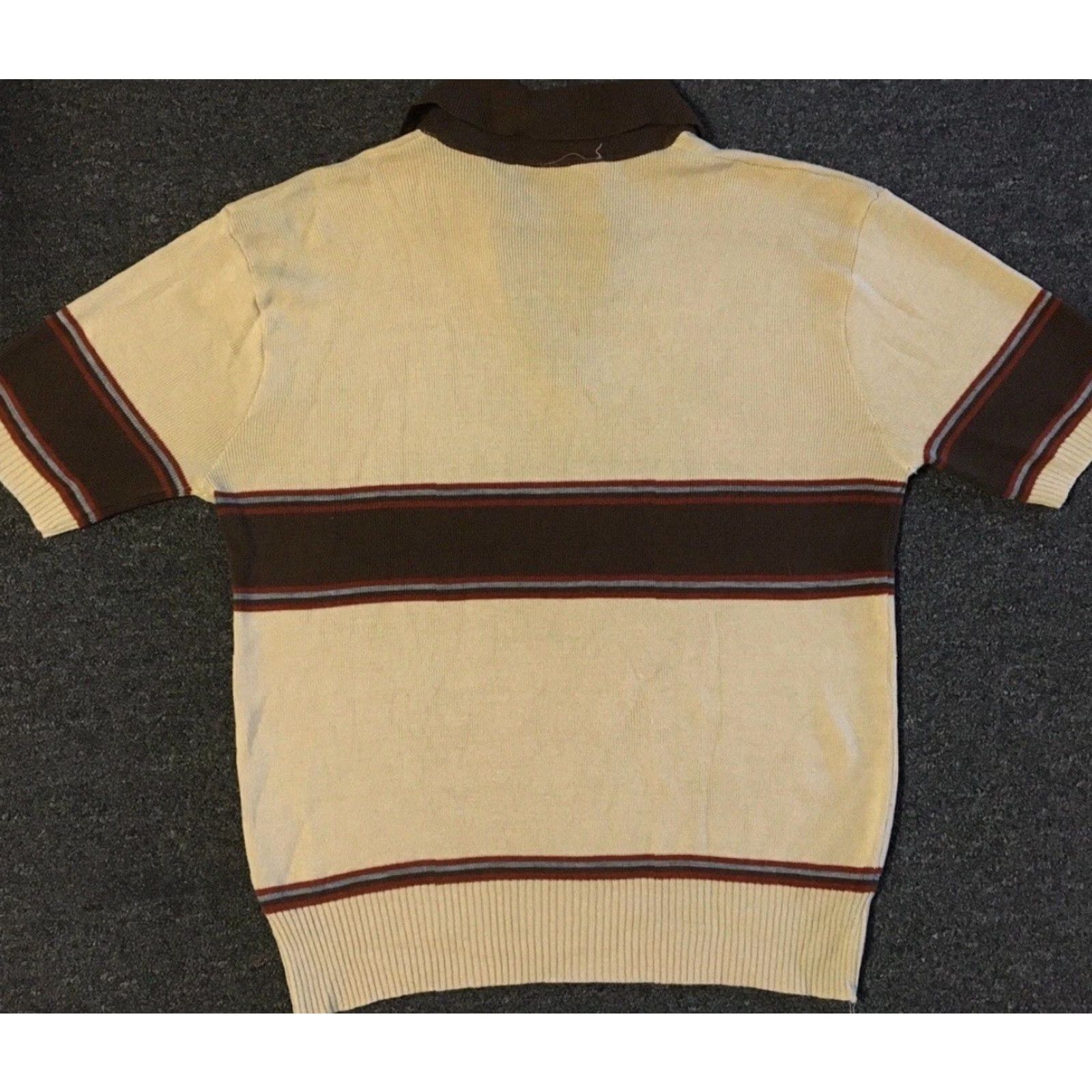 Vintage Vtg 70s Striped Polo Shirt XS S Surf Beach Grunge Vaporwave Skate OP Retro 80s Size US XS / EU 42 / 0 - 2 Thumbnail