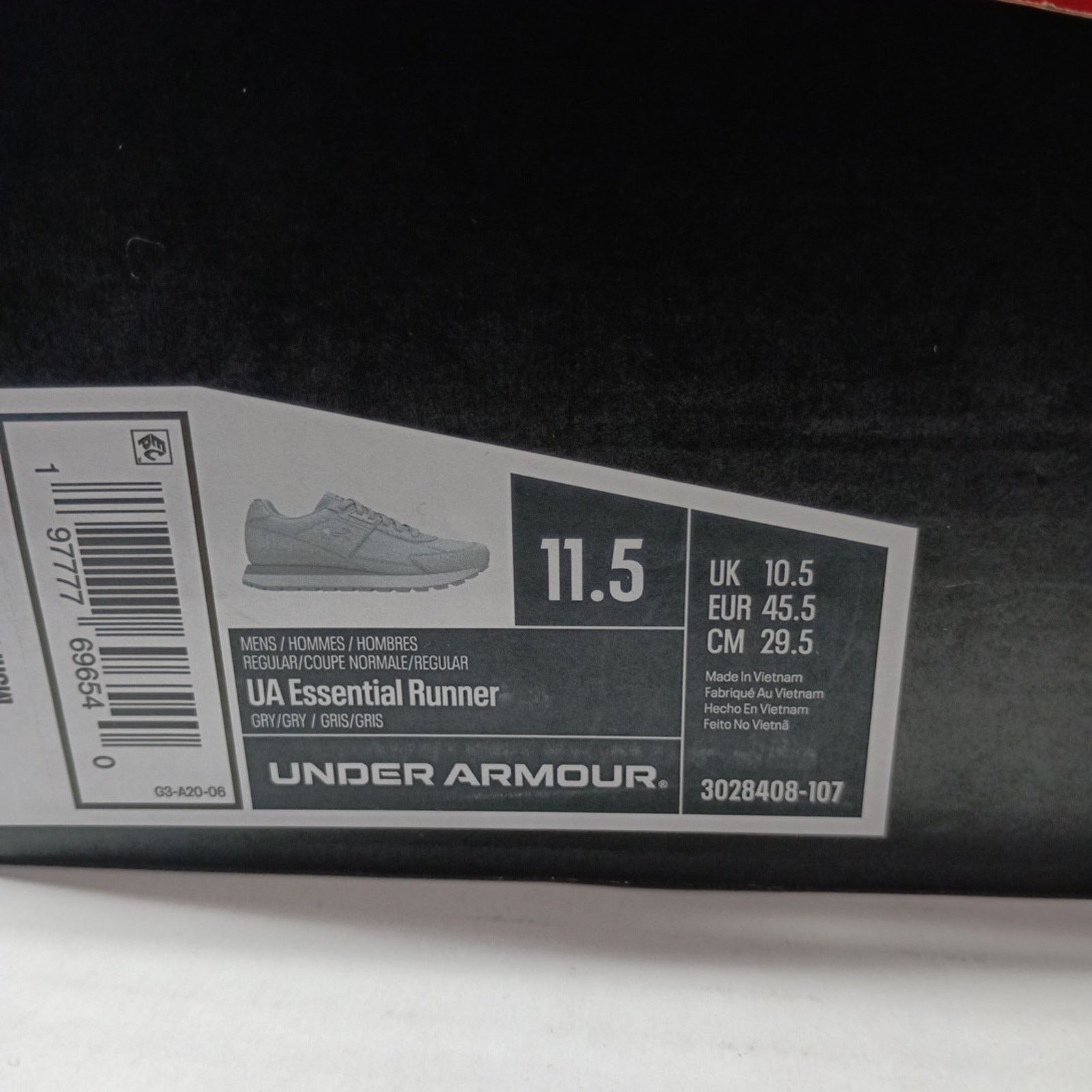 Under Armour Under Armour UA Essential Shoes Men’s Size 11.5 Running Gray Size US 11.5 / EU 44-45 - 8 Thumbnail