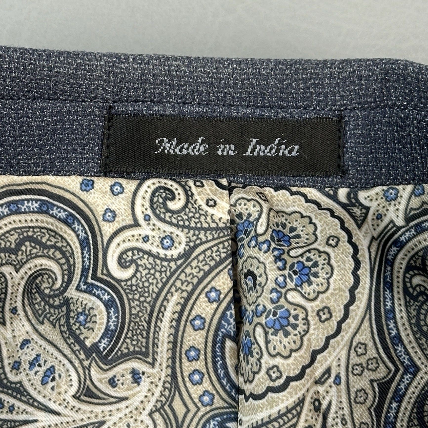 Ralph Lauren Lauren Ralph Lauren Blazer Mens 42L Blue Gray Sport Coat Jacket Paisley Lined Size 42R - 6 Thumbnail