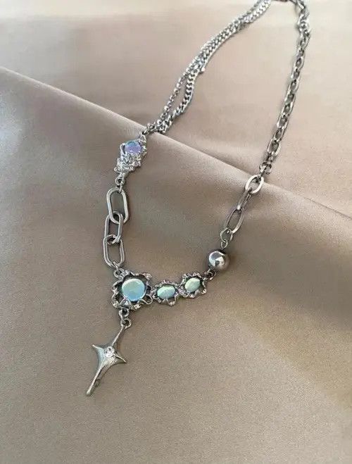 Jewelry Retro Punk Stainless Steel Chain Cross Pendant Necklace Size ONE SIZE - 2 Thumbnail