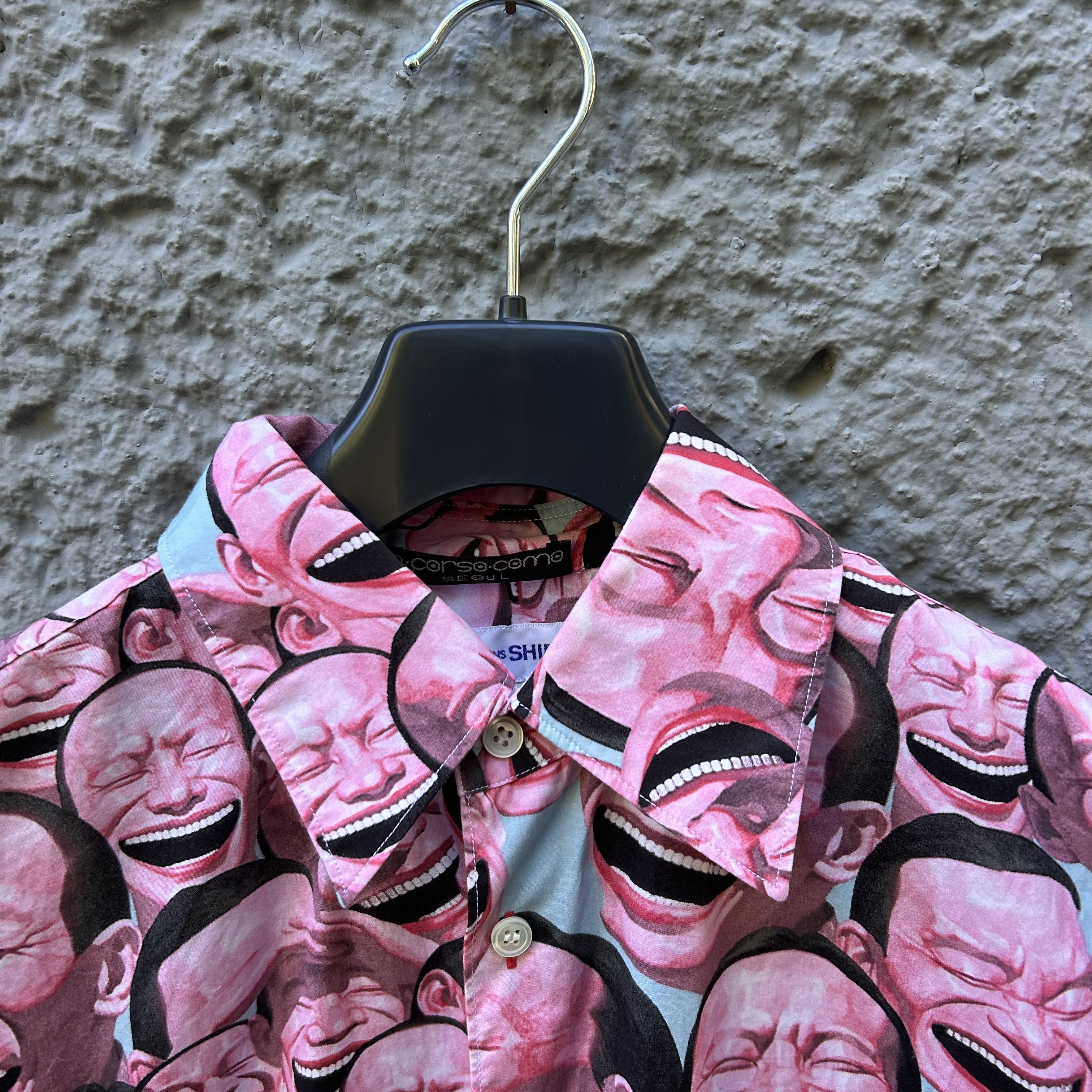 Comme des Garcons SHIRT CDG Shirt x Yue Minjun Laughing Man Pink Shirt S/S21 Size US M / EU 48-50 / 2 - 4 Thumbnail