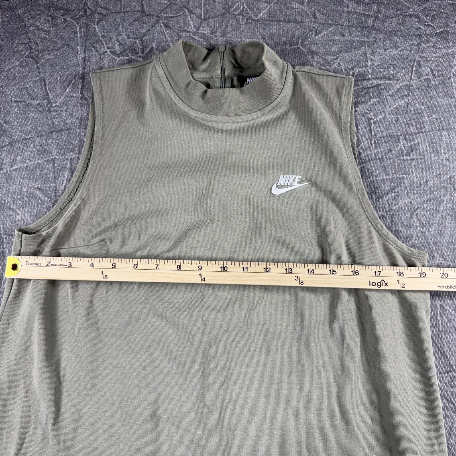 Nike Nike Dress Women's L Green Sage Mock Neck Sleeveless Size M / US 6-8 / IT 42-44 - 3 Thumbnail