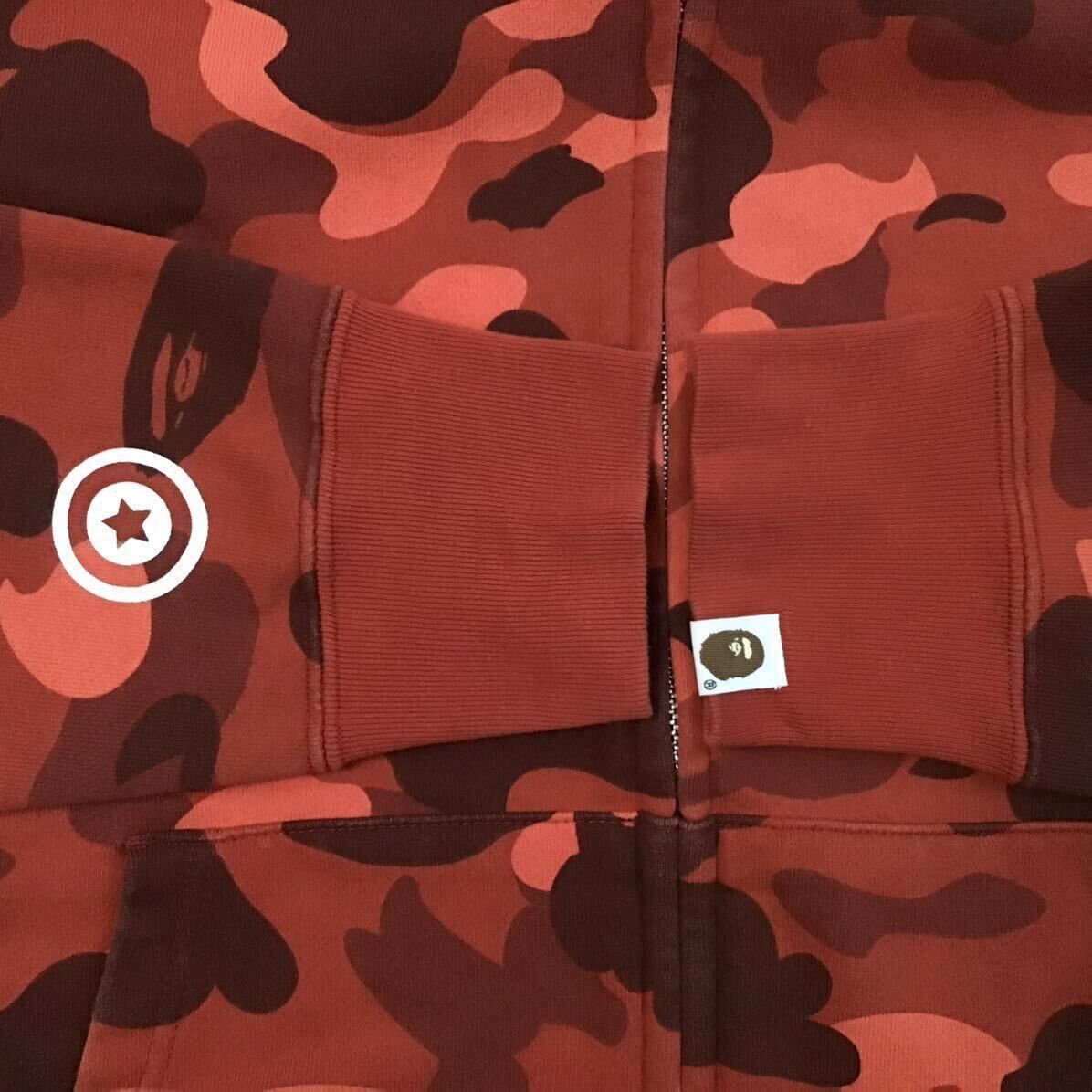 Bape BAPE Red camo Shark full zip hoodie a bathing ape Size US L / EU 52-54 / 3 - 6 Thumbnail