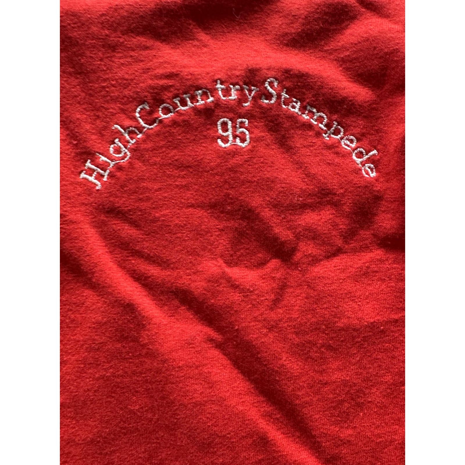 Vintage VINTAGE High Country Stampede Shirt Mens XL Red Embroidered Tee 95 90s Rodeo Western Shirt Tee Size US XL / EU 56 / 4 - 3 Thumbnail