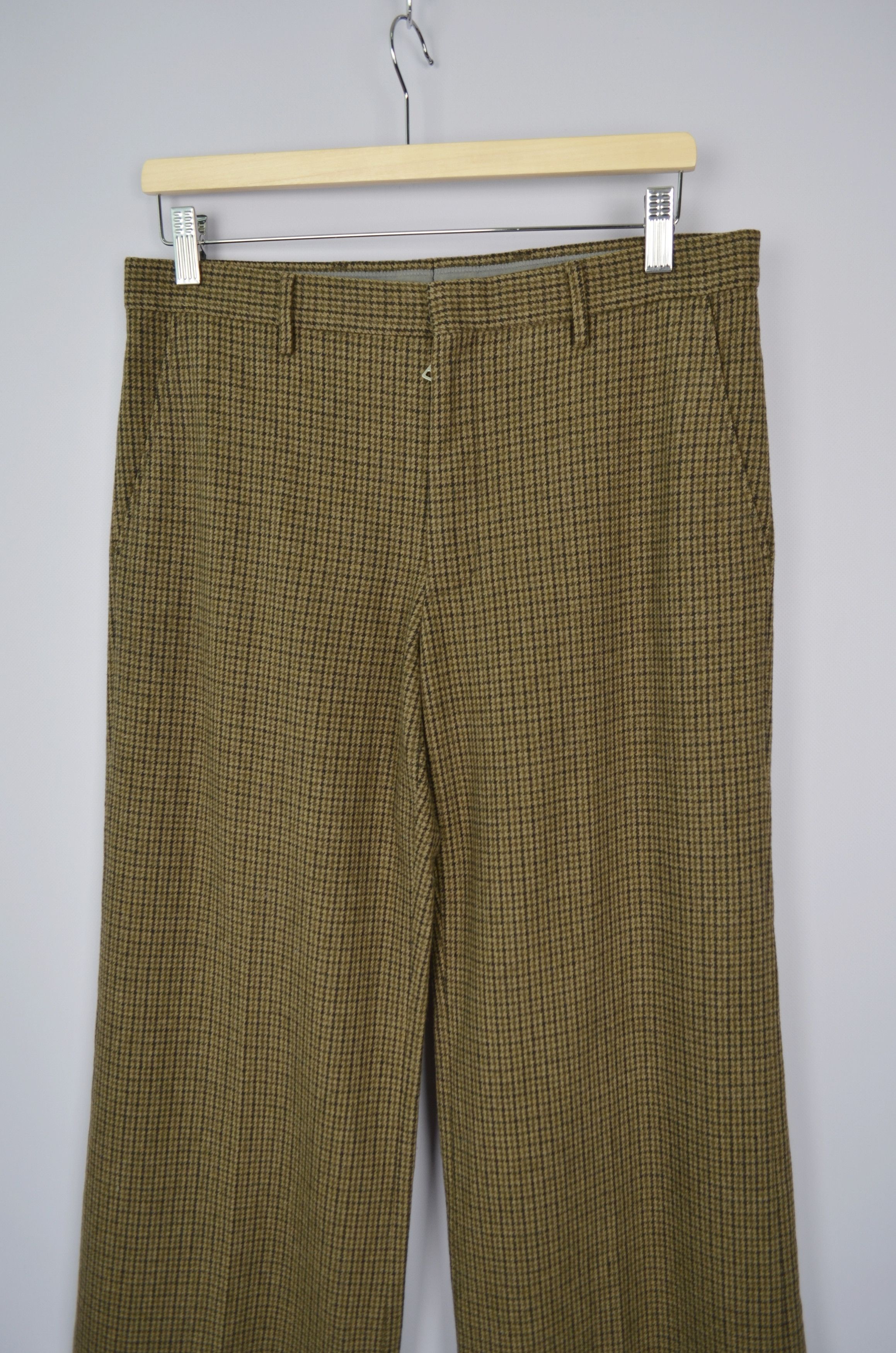 Miu Miu × Prada Miu Miu Prada Wool Check Wide Leg Pants Trousers Size IT42 Size 28" / US 6 / IT 42 - 2 Thumbnail