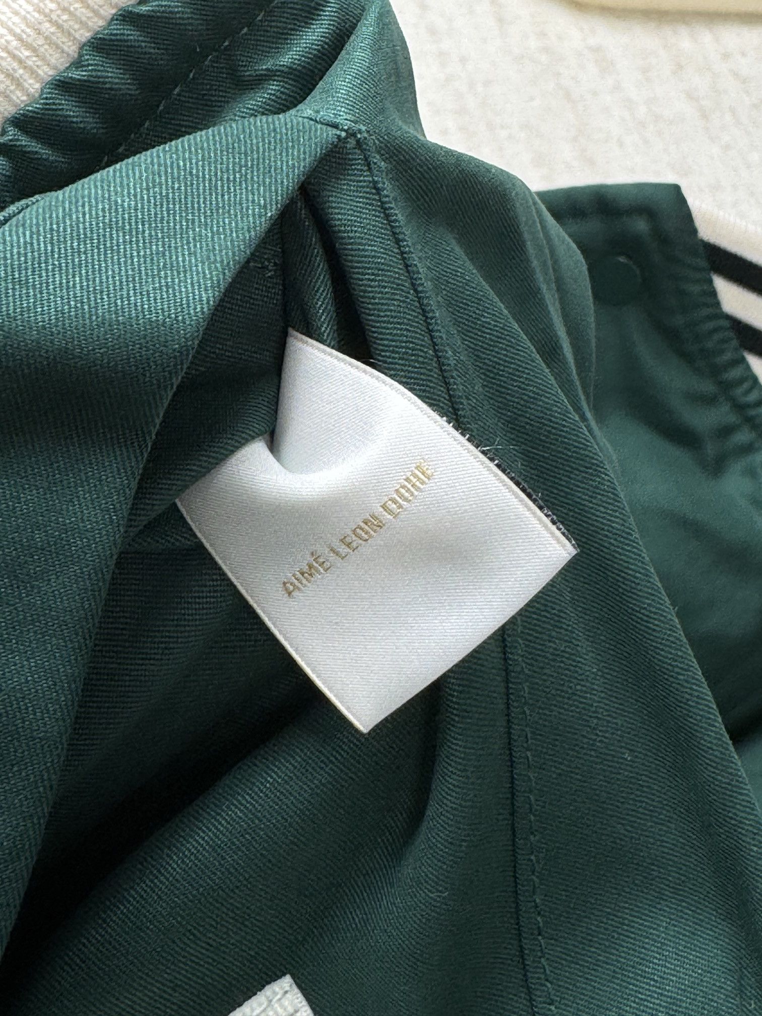 Aime Leon Dore UNWORN* ALD Reversible Satin Varsity Jacket Cream/Green Size US M / EU 48-50 / 2 - 10 Thumbnail