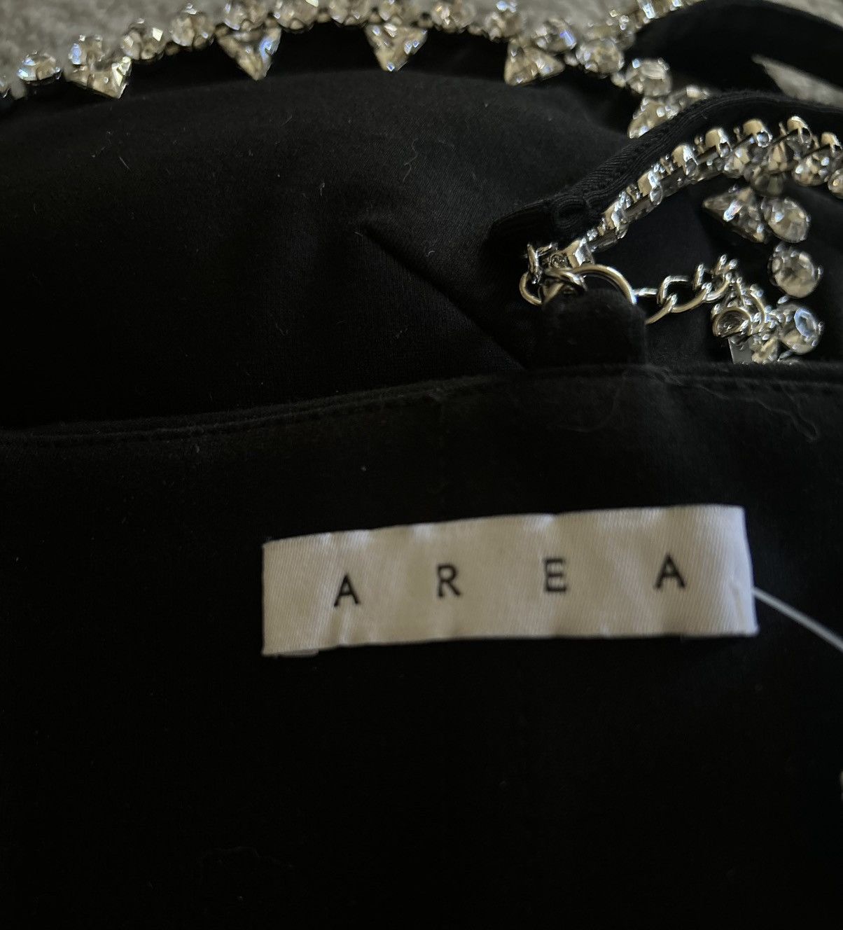 Area NYC AREA Crystal-embellished stretch-crepe Trim Heart Size M / US 6-8 / IT 42-44 - 6 Thumbnail
