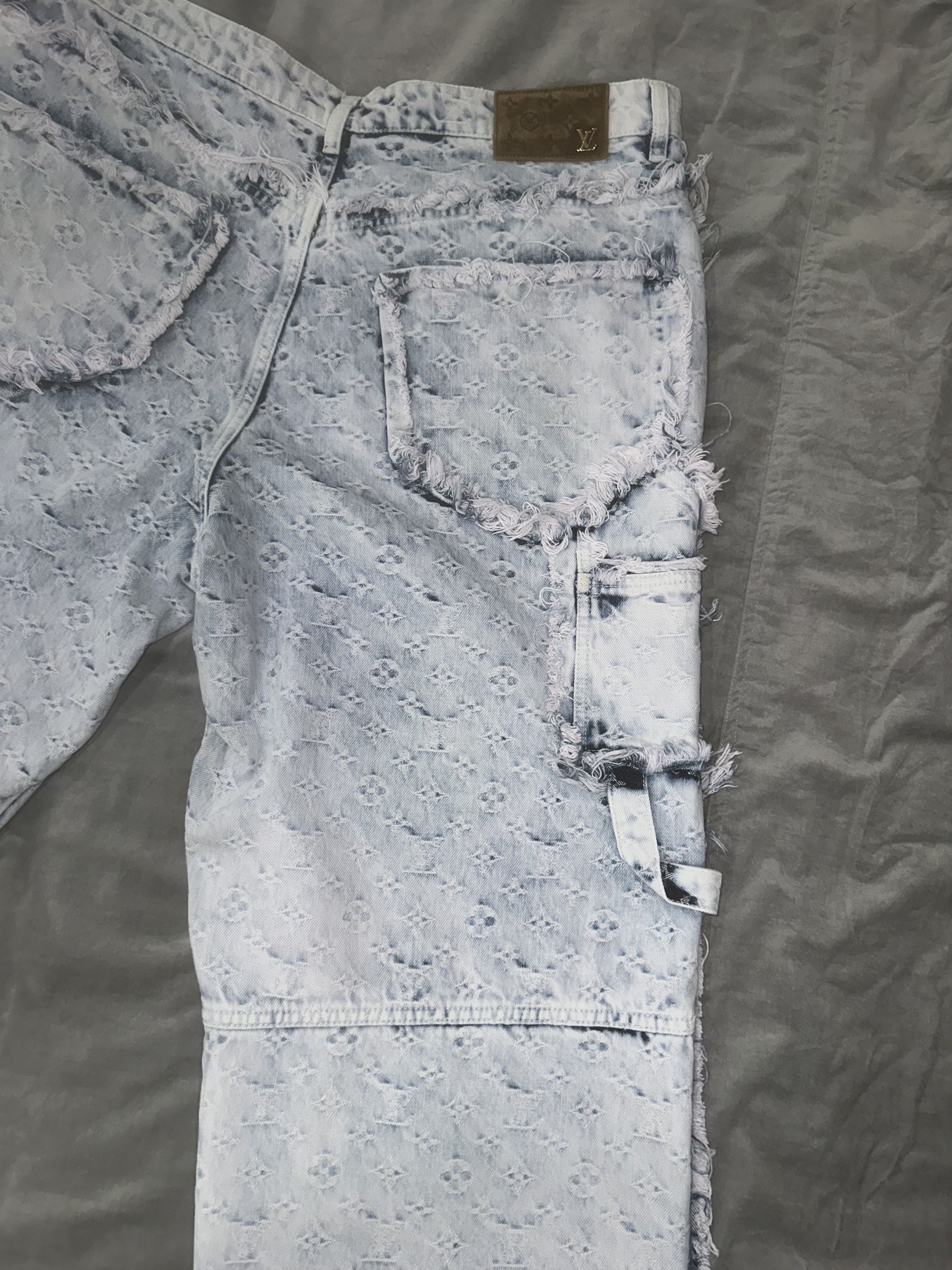Louis Vuitton Louis Vuitton Purple n Blue Monogram Carpenter Flared Jeans Size US 38 / EU 54 - 10 Thumbnail