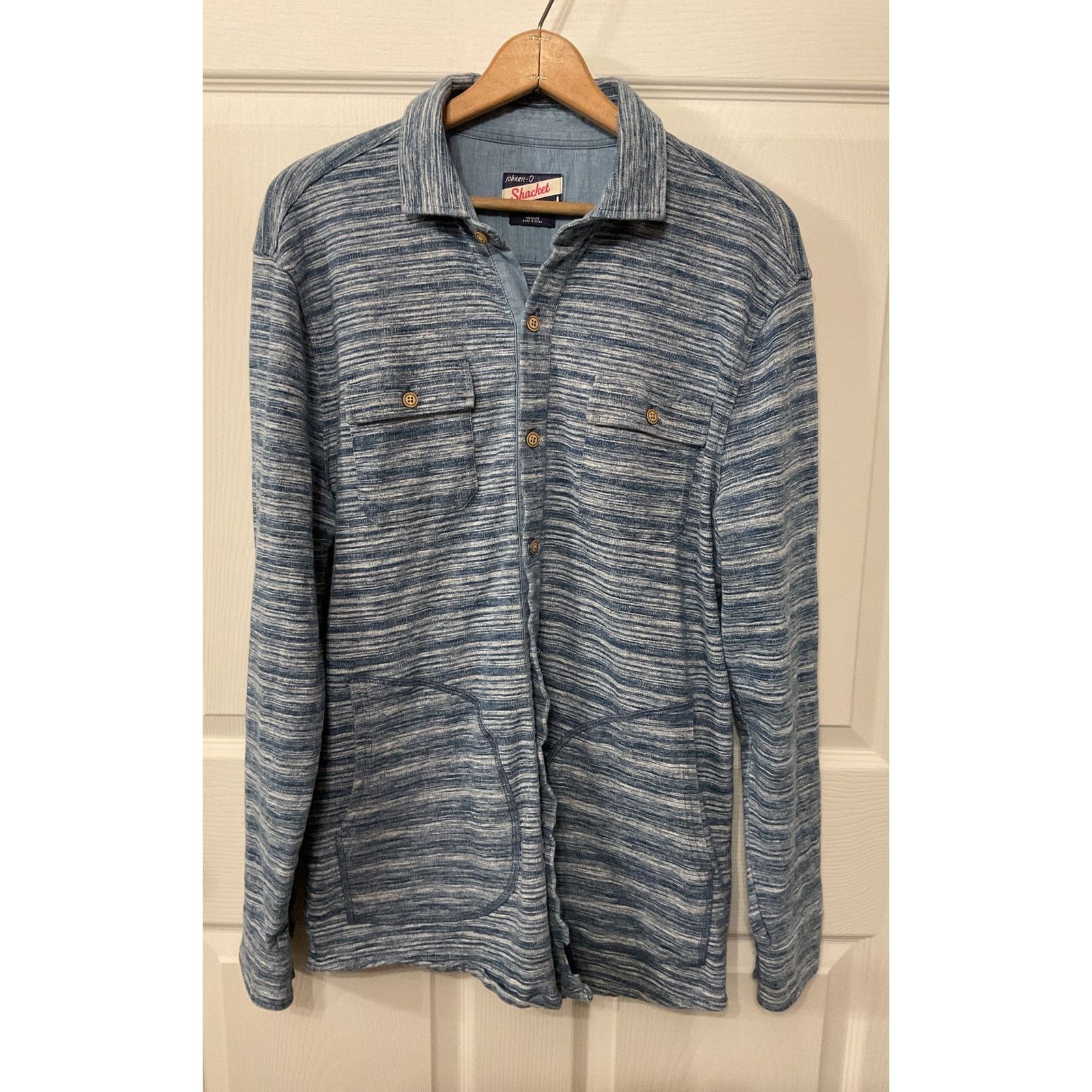 johnnie-O Johnnie-o Men's Peterman Heavy Cotton Shacket in Indigo, M Size US M / EU 48-50 / 2 - 5 Thumbnail