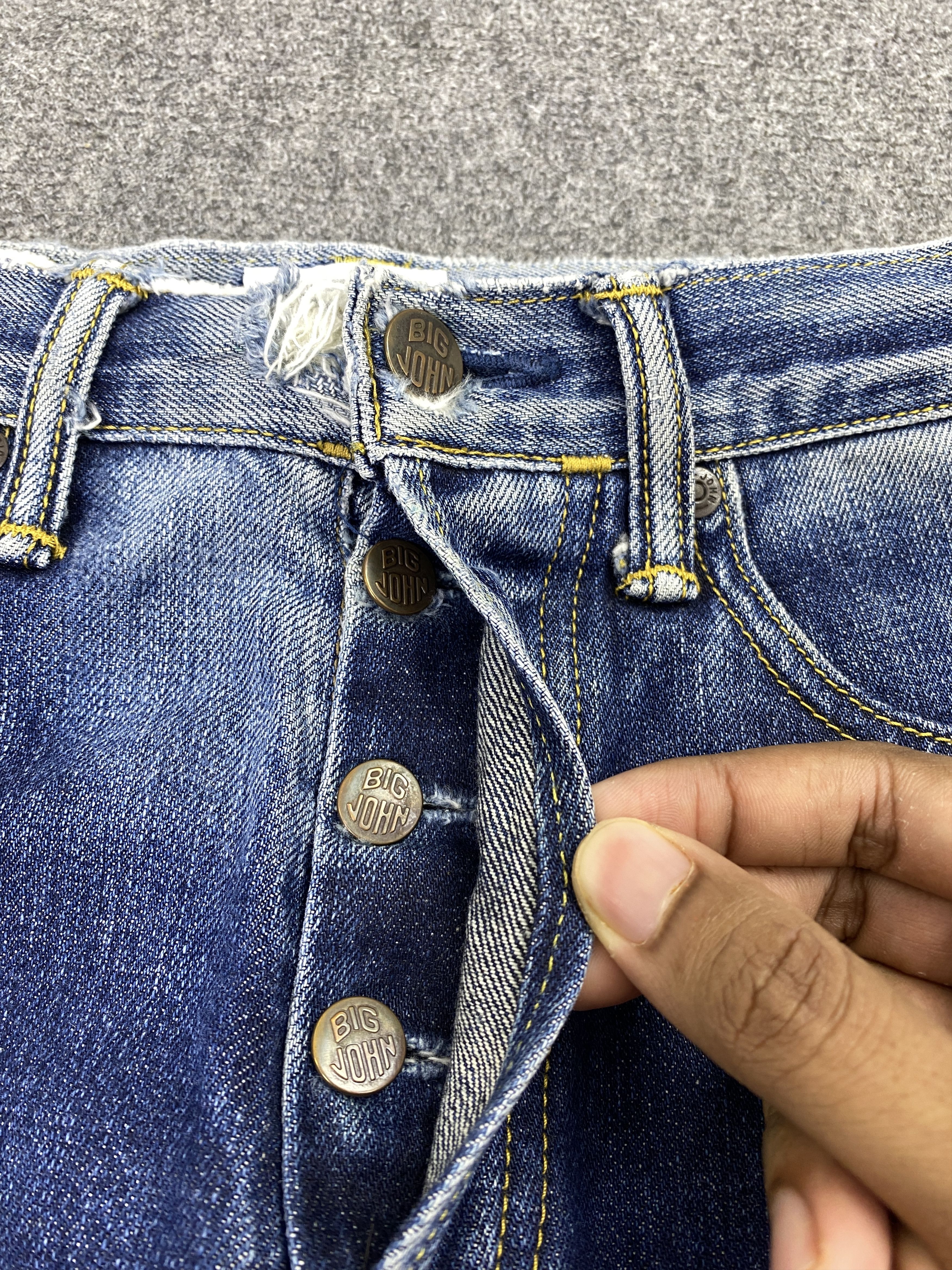 Big John Vintage Big John Faded Blue Button Fly Denim DP2880 Size US 26 / EU 42 - 7 Thumbnail
