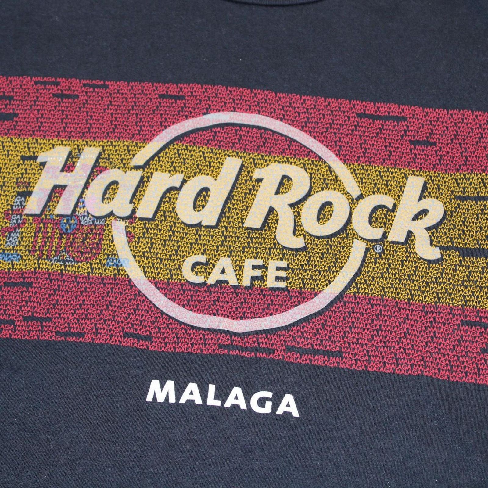 Hard Rock Cafe Y2K Navy Blue / Black Hard Rock Cafe Malaga Flag Graphic Tee Size US M / EU 48-50 / 2 - 6 Thumbnail