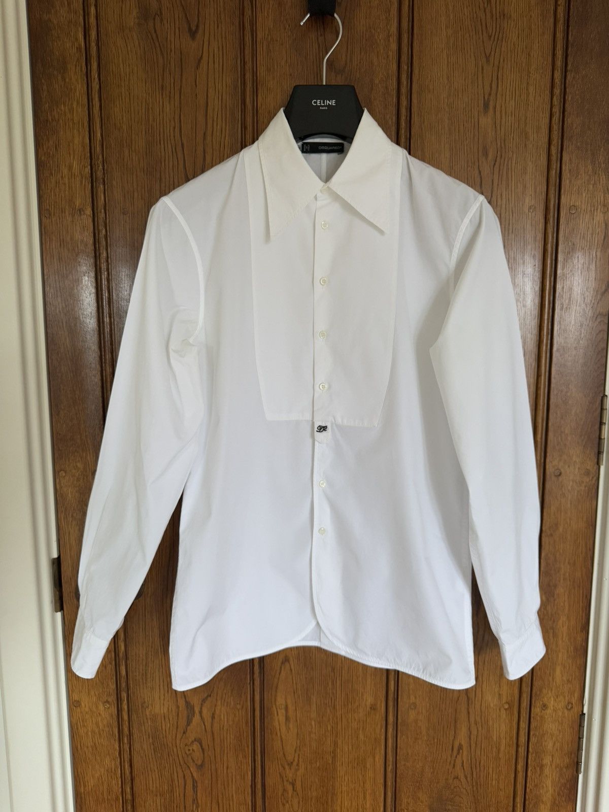 Dsquared2 FW13 Dsquared logo dinner dress shirt big collar rare 48 Size US M / EU 48-50 / 2 - 1 Thumbnail