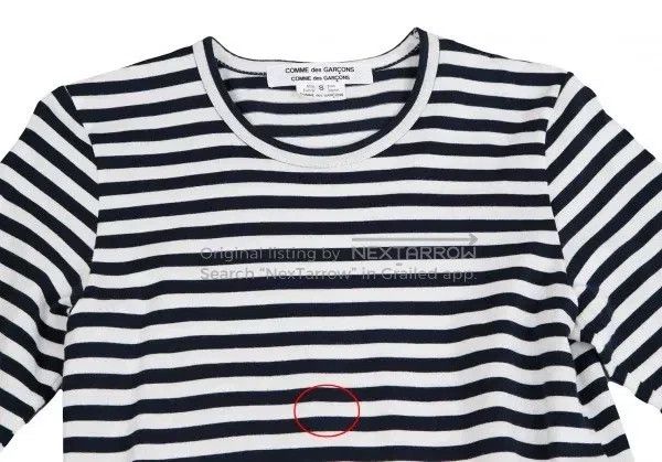 Comme des Garcons Comme Des Garcons Navy Retro Striped Top Size S / US 4 / IT 40 - 4 Thumbnail