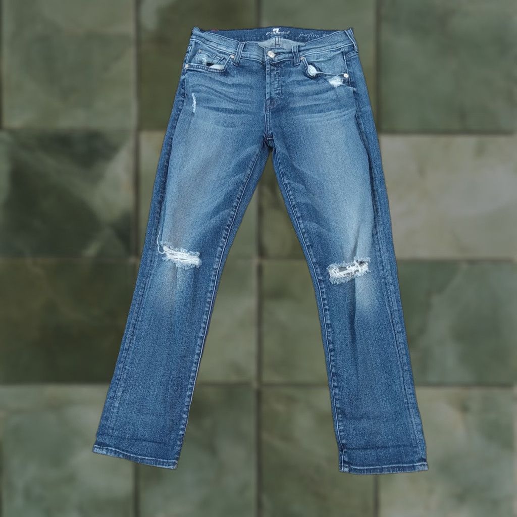 7 For All Mankind 7 For All Mankind Womens Jeans Blue Skinny Extra Large Size 26" / US 2 / IT 38 - 1 Thumbnail