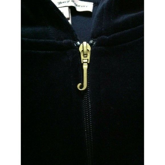 Juicy Couture JUICY COUTURE WOMENS NEW VELOUR HOODED JACKET SIZE:XS Size XS / US 0-2 / IT 36-38 - 5 Thumbnail
