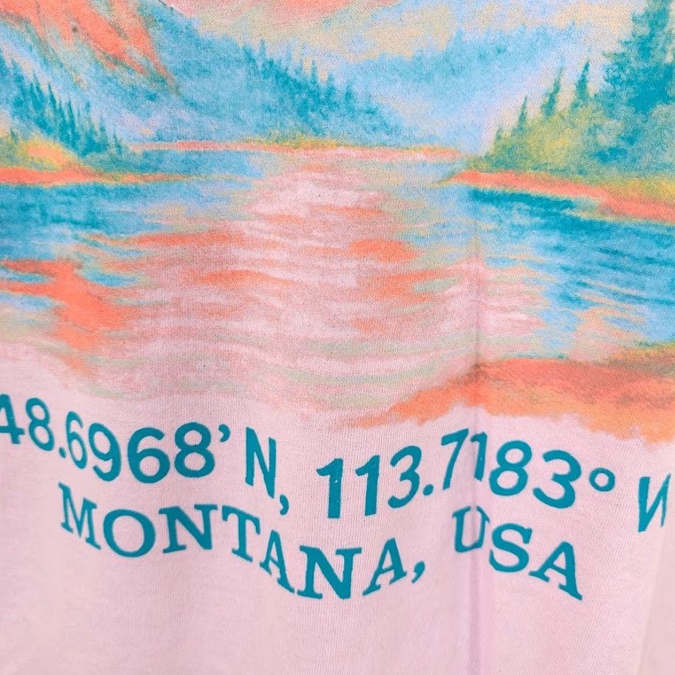 Vintage Glacier National Park T Shirt Mens Size Medium Pink Montana Travel Destination Bowery Shirt (Men) Size US M / EU 48-50 / 2 - 4 Thumbnail