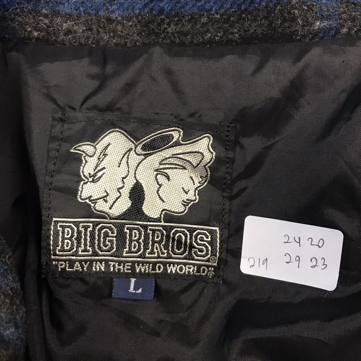 Japanese Brand × Vintage BIG BROS WOOL ZIPPER FLANNEL DESIGN JACKET Size US L / EU 52-54 / 3 - 12 Thumbnail