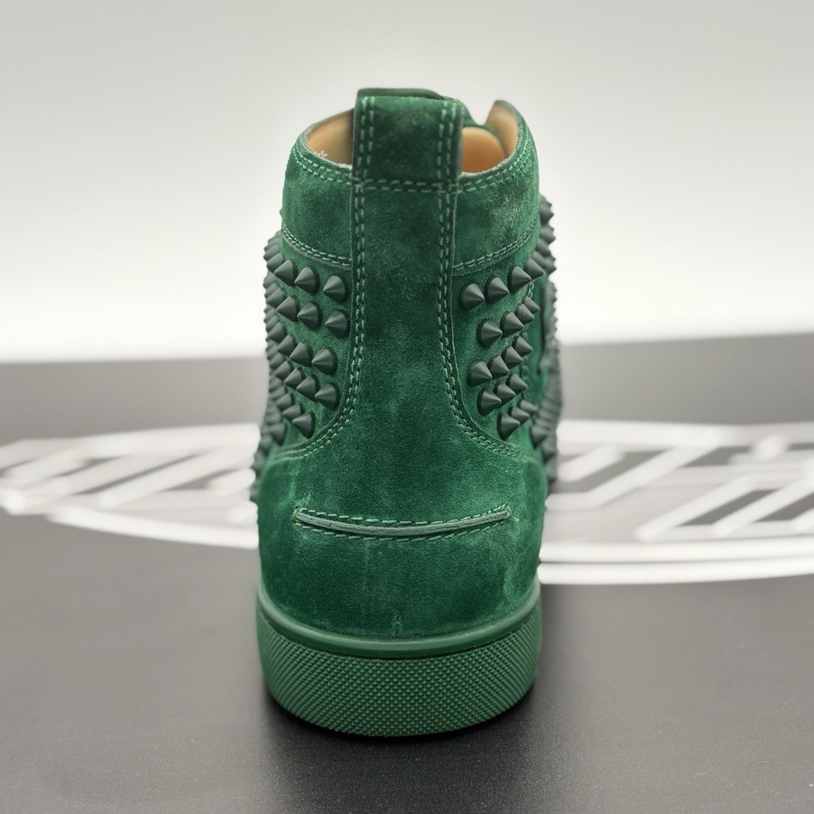 Christian Louboutin Spikes ' Green ' EXCELLENT CONDITION!