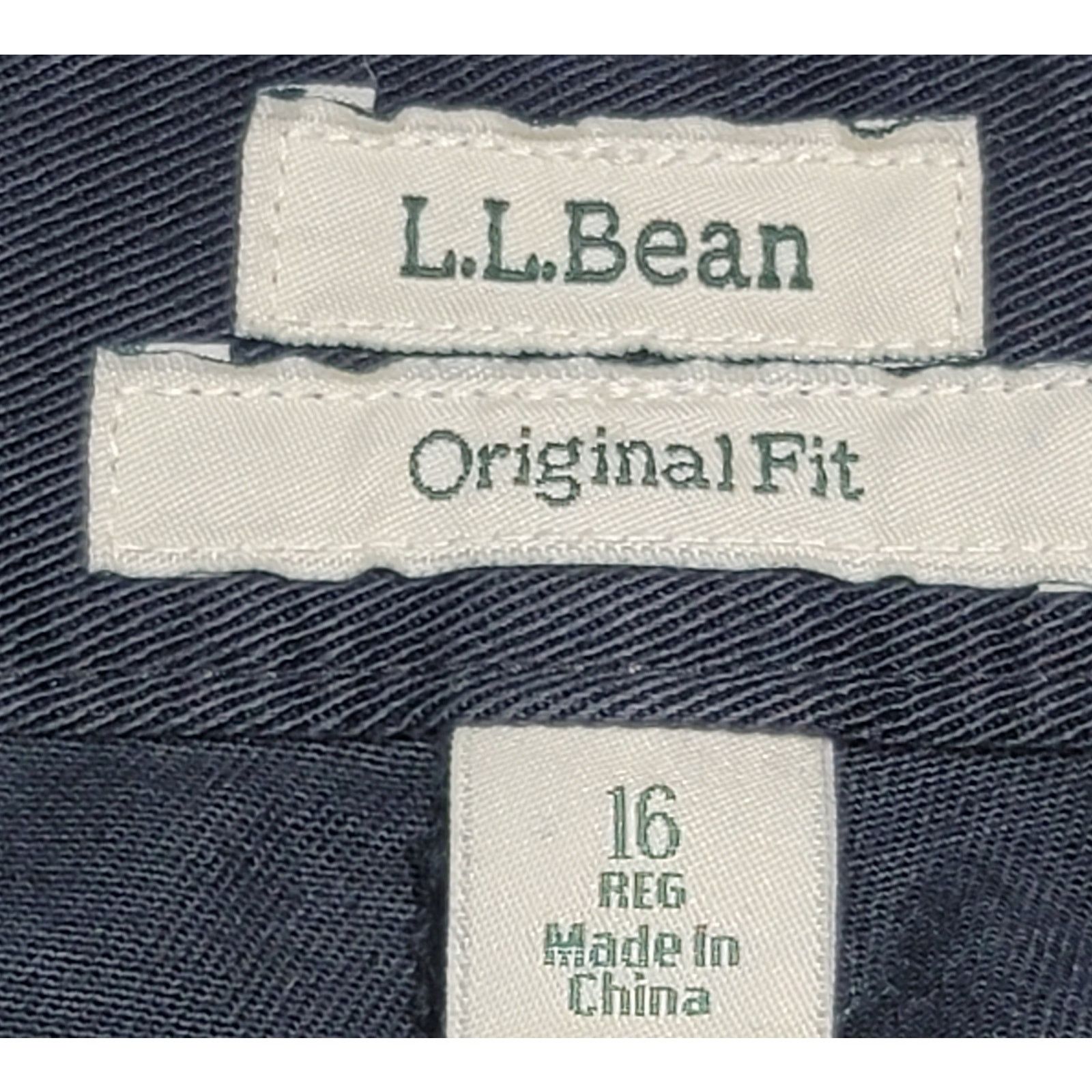 L.L. Bean L.L. Bean Black Pleated Front Original Fit Dress Pants 16 Size 38" / US 16 / IT 52 - 3 Thumbnail