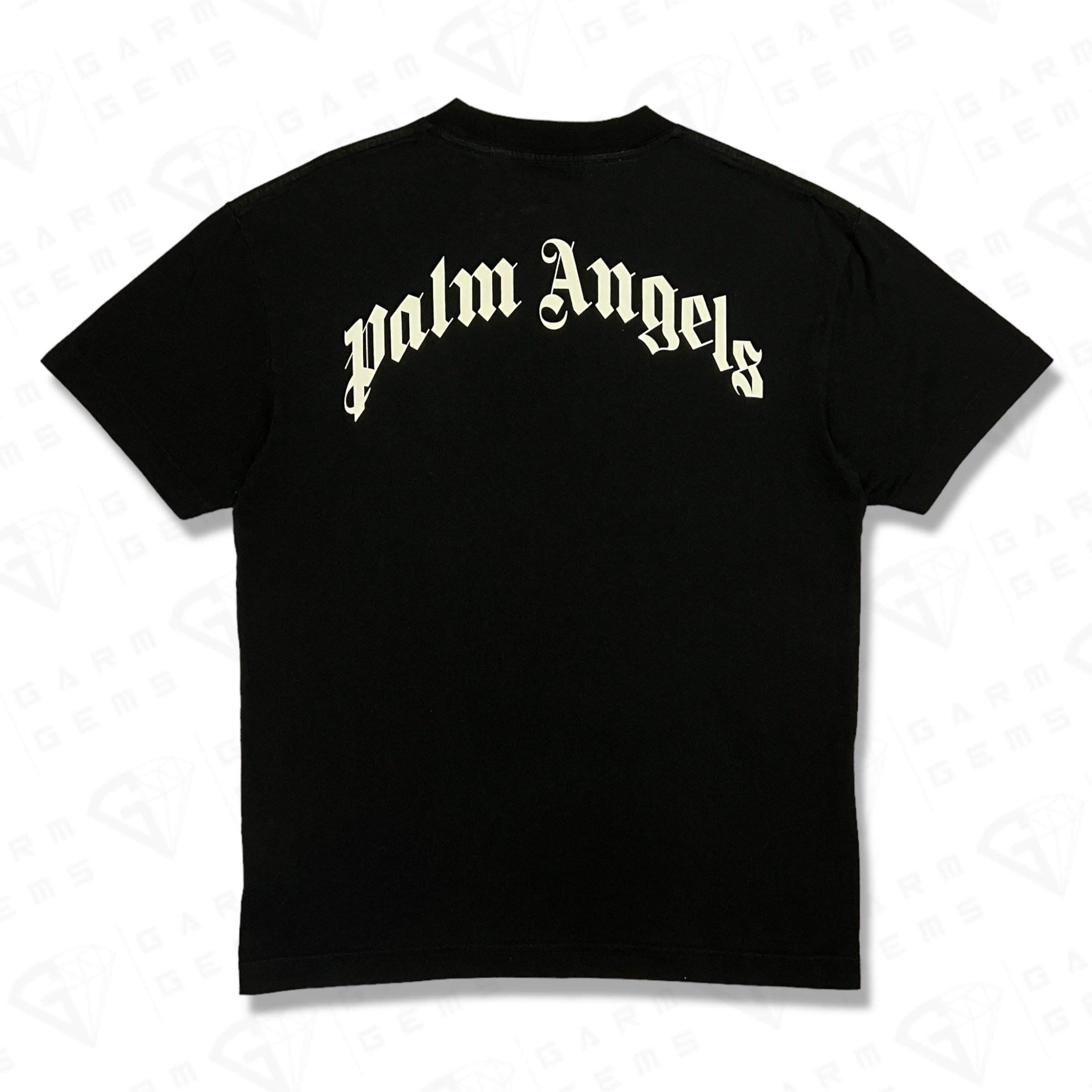 Palm Angels Kill Bear キルベア プリント Tシャツ Palm Angels 'Kill Bear' Spray Logo Black T-Shirt Mens Size