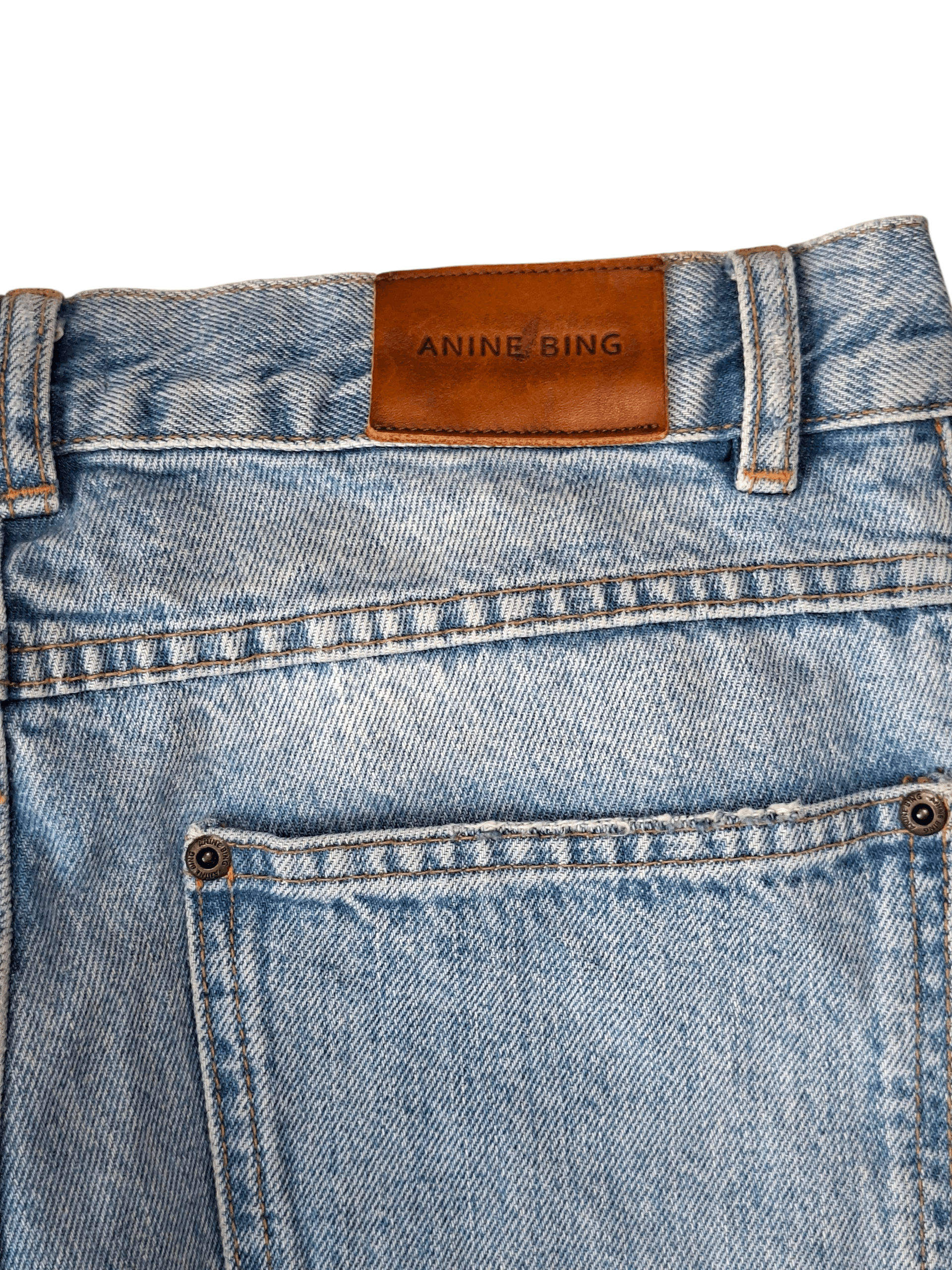 Anine Bing ANINE BING Gavin Jeans - Distressed Light Wash Straight Leg Size 28" / US 6 / IT 42 - 6 Thumbnail