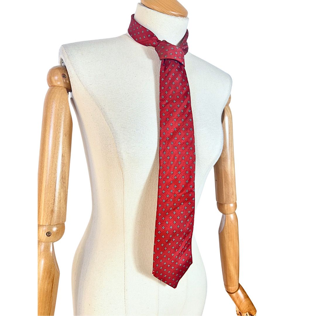 Yves Saint Laurent YSL printed silk necktie Size ONE SIZE - 3 Thumbnail