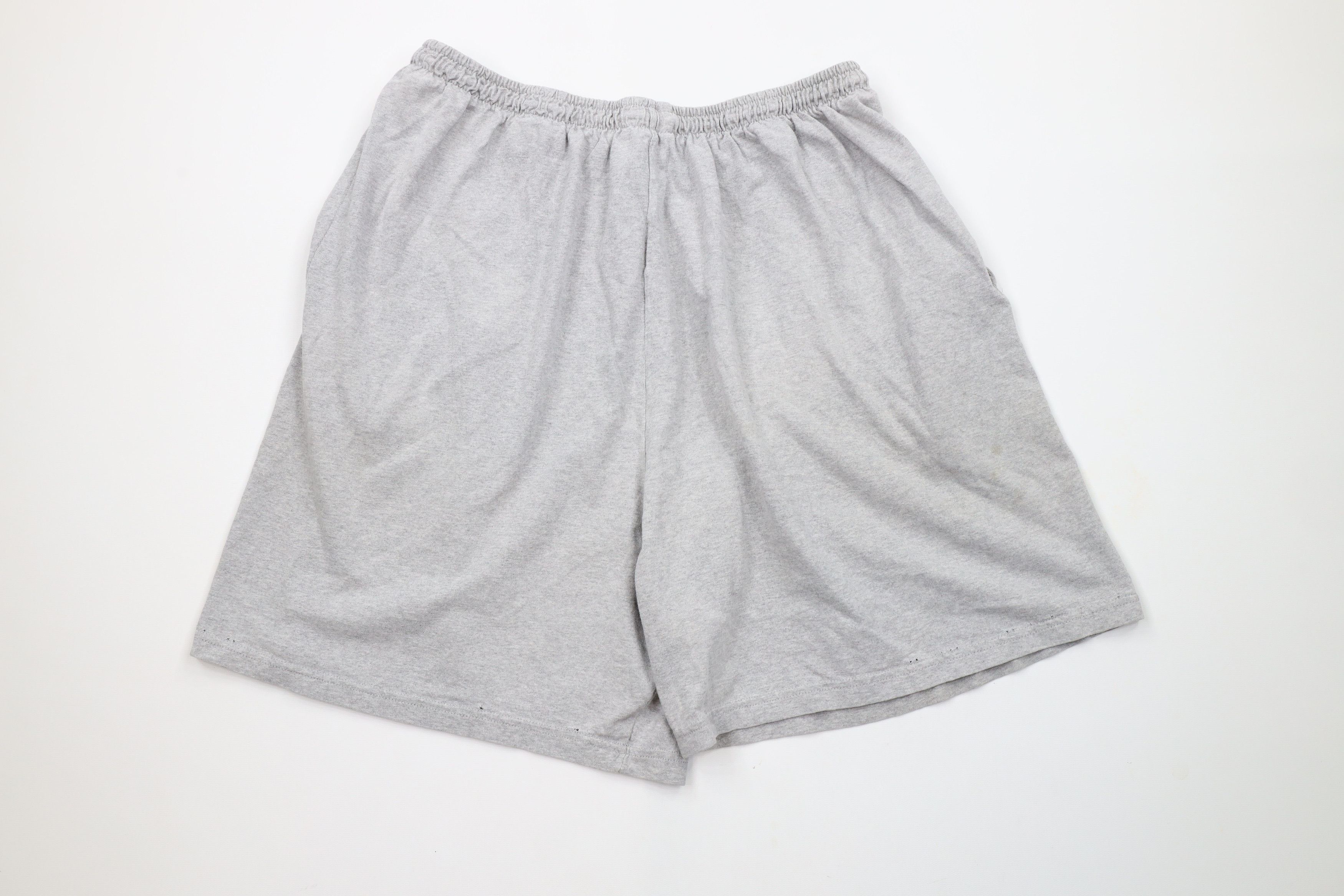 Champion × Vintage Vintage 90s Champion Out Above Knee Shorts Heather Gray Size US 36 / EU 52 - 10 Thumbnail