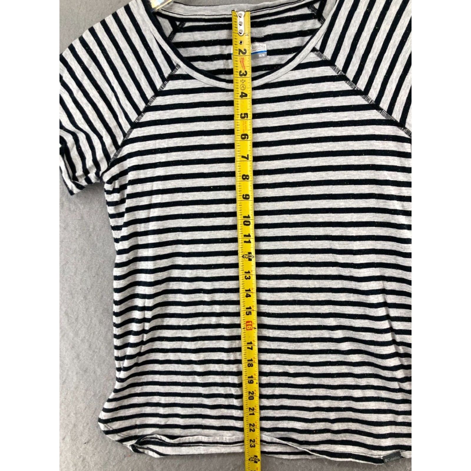 Vintage Columbia Shirt Womens M Striped Gray Outdoor Blouse Size M / US 6-8 / IT 42-44 - 3 Thumbnail