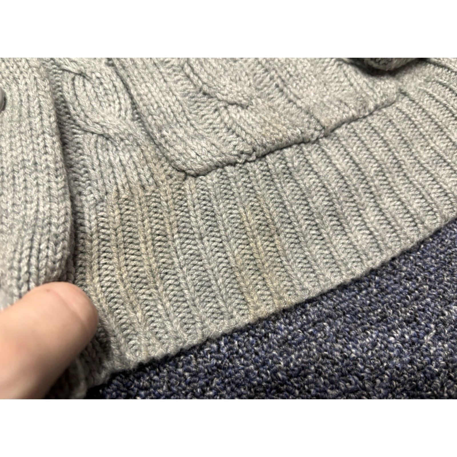 Sears VINTAGE Sears Cardigan Sweater Men’s L Gray Button Up Knit V-Neck 80s Classic All Seasons Regular Long Sleeve Size US L / EU 52-54 / 3 - 2 Thumbnail