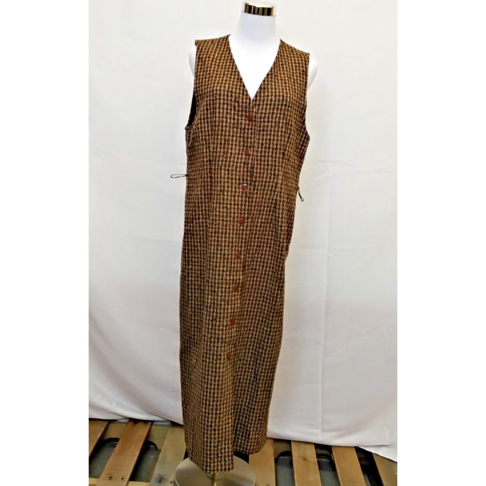 Pendleton Pendleton Knockabouts Shift Dress Women's 6 Brown VTG 1990s Size M / US 6-8 / IT 42-44 - 2 Thumbnail
