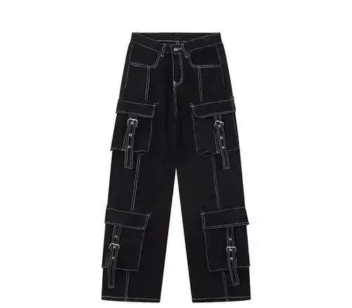 Japanese Brand Retro workwear multi-pocket wide-leg jeans Size US 32 / EU 48 - 1 Thumbnail