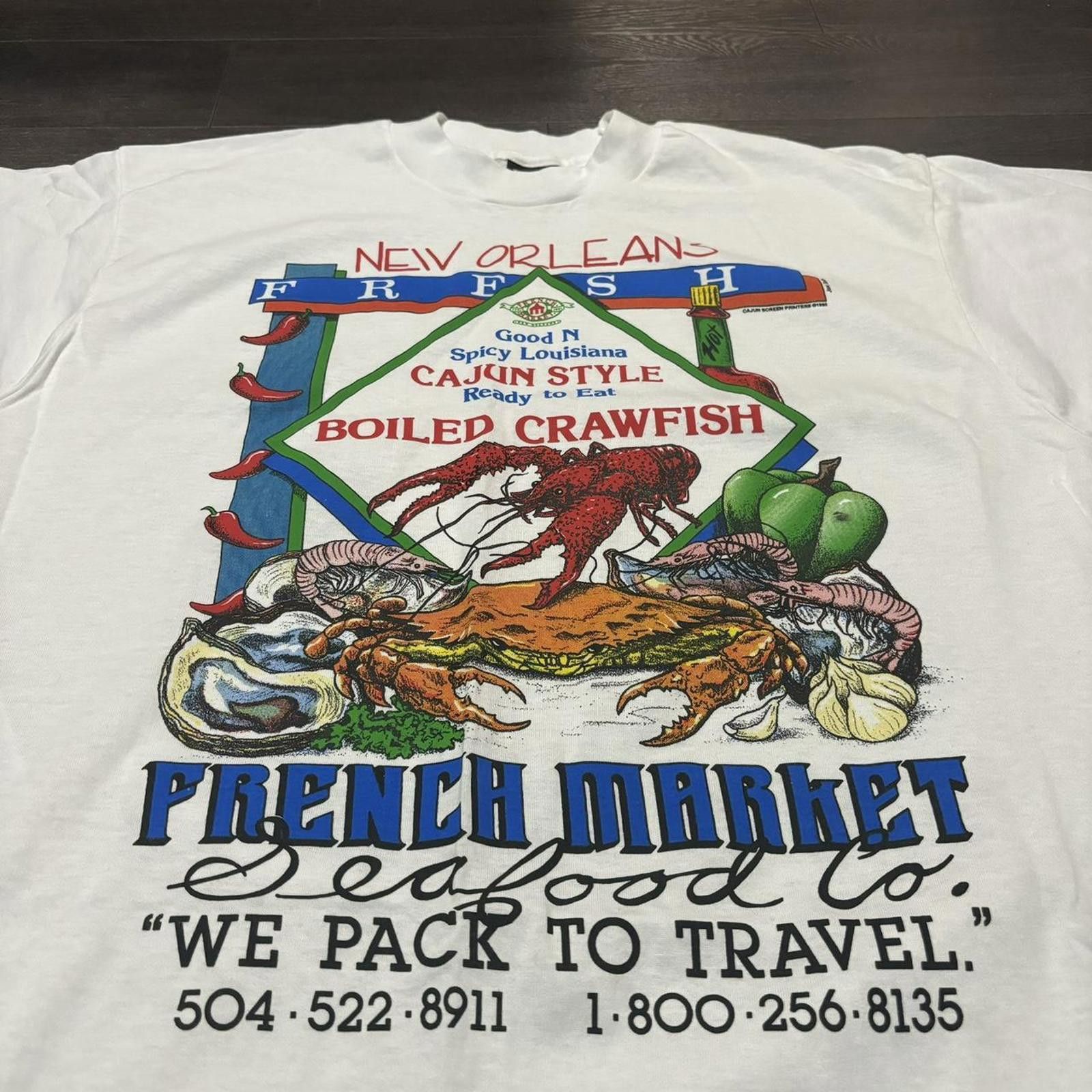 Fruit Of The Loom Vintage New Orleans French market t shirt 90s XL Size US XL / EU 56 / 4 - 3 Thumbnail