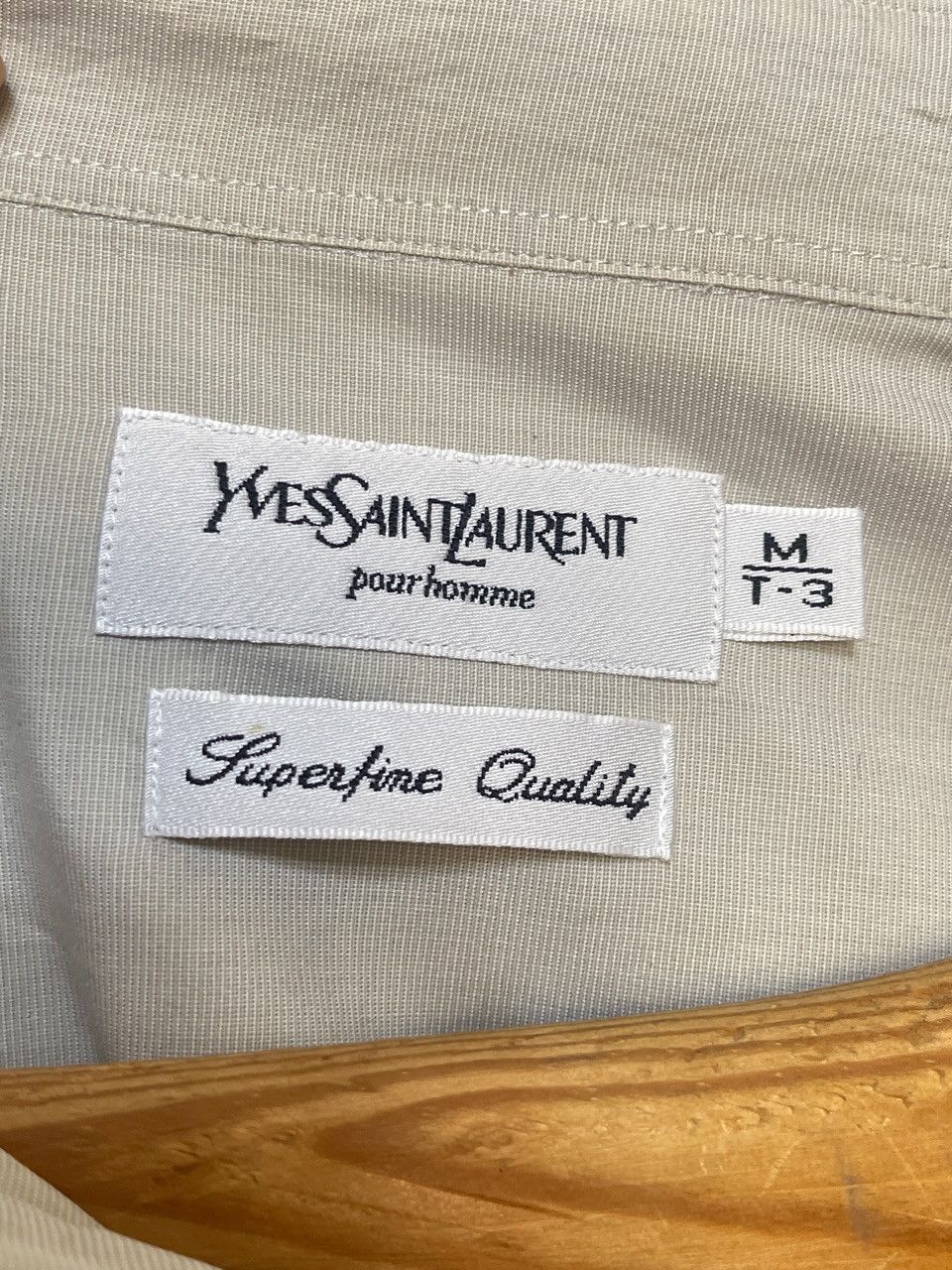 Yves Saint Laurent 🔥 YSL Yves Saint Laurent shirt size M beige grey cotton Size US M / EU 48-50 / 2 - 7 Thumbnail