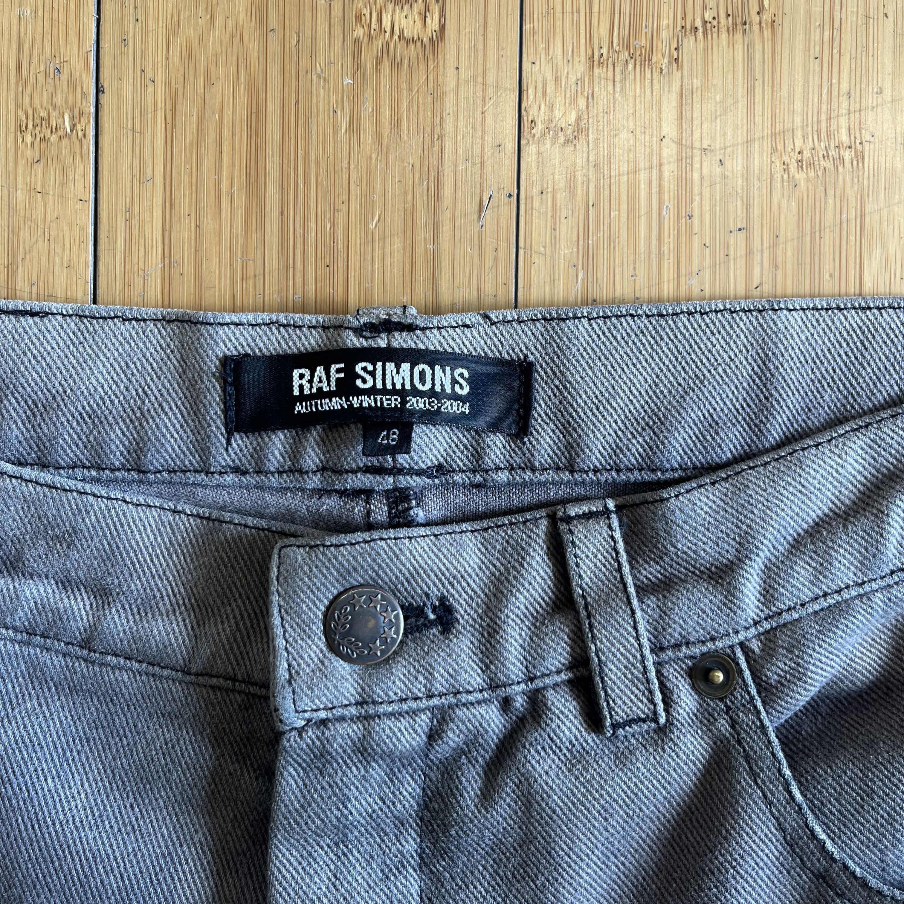 Raf Simons Raf Simons AW 03'-04' Grey Wash Denim Jeans Size US 32 / EU 48 - 3 Thumbnail