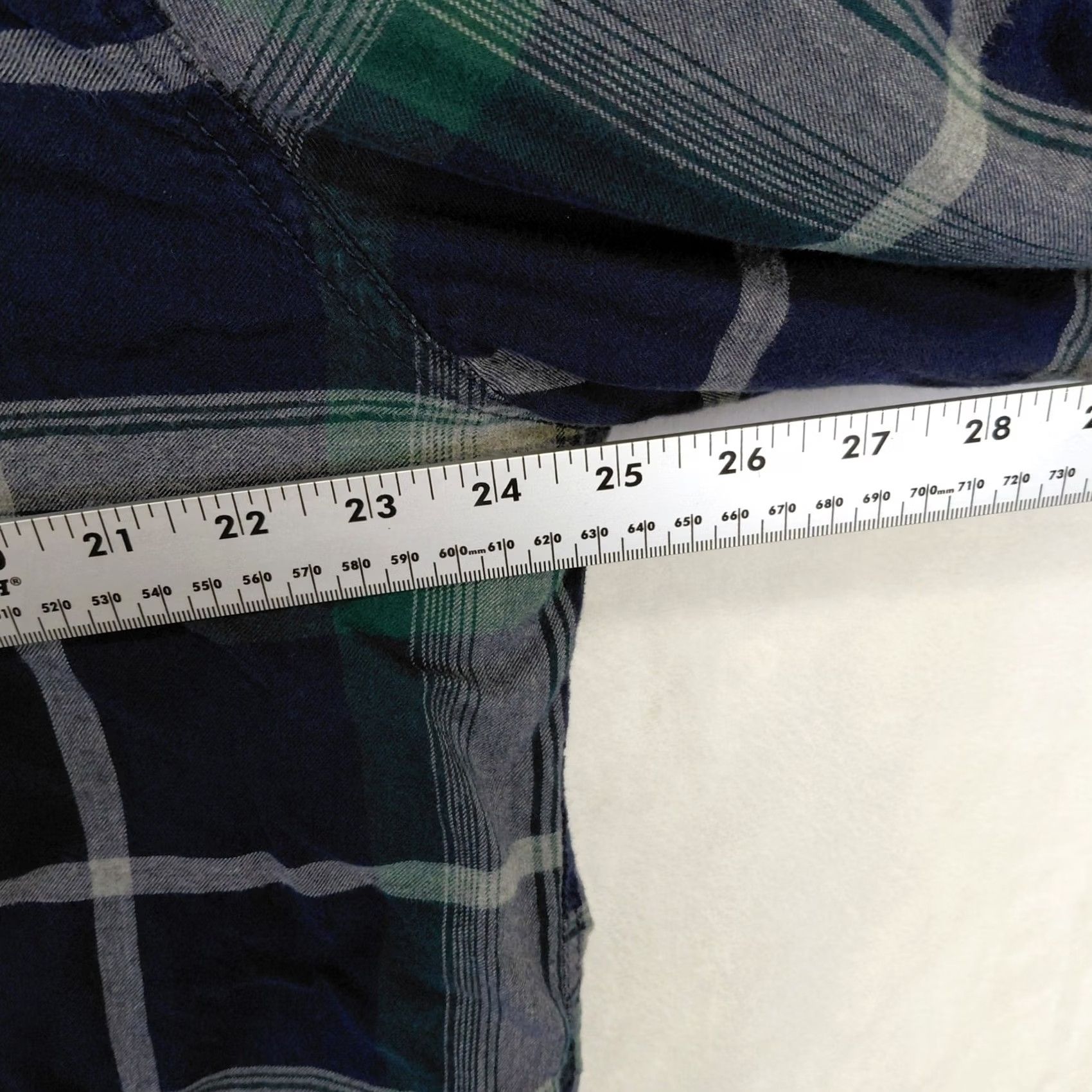 Aeropostale Aeropostale Mens 2XL Plaid Flannel Shirt Sherpa Lined Navy Blue Green Button Up Size US XXL / EU 58 / 5 - 4 Thumbnail