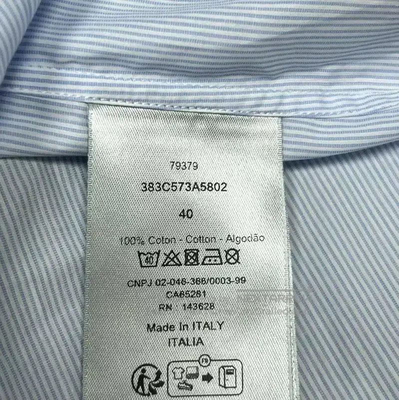Dior Dior Blue Cotton Logo Long Sleeve Shirt . Size US M / EU 48-50 / 2 - 5 Thumbnail