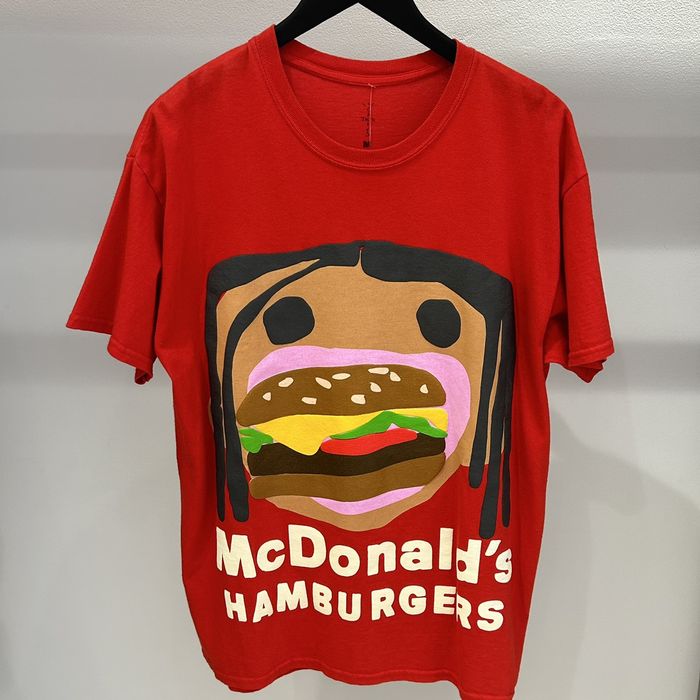 Travis Scott Travis Scott x CPFM 4 CJ Burger Mouth T-Shirt Red