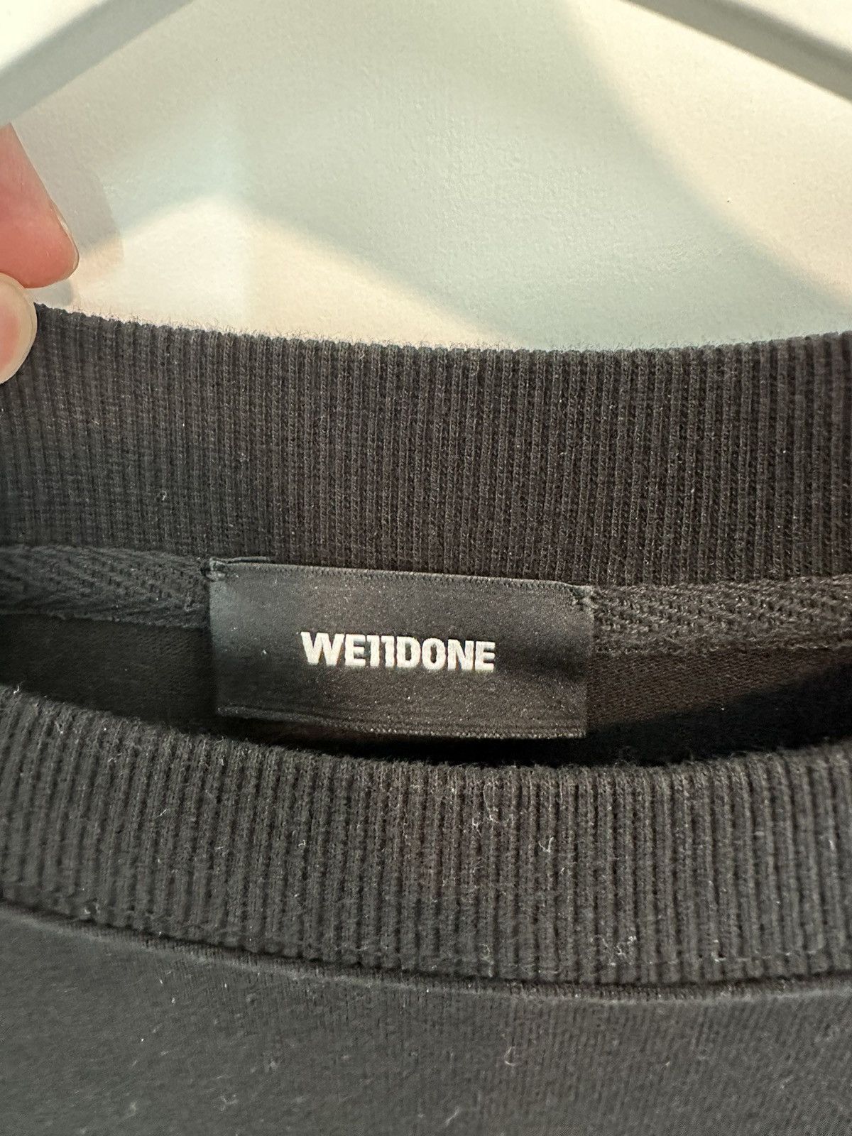 WE11DONE Black pocket sweatshirt Size US M / EU 48-50 / 2 - 6 Thumbnail