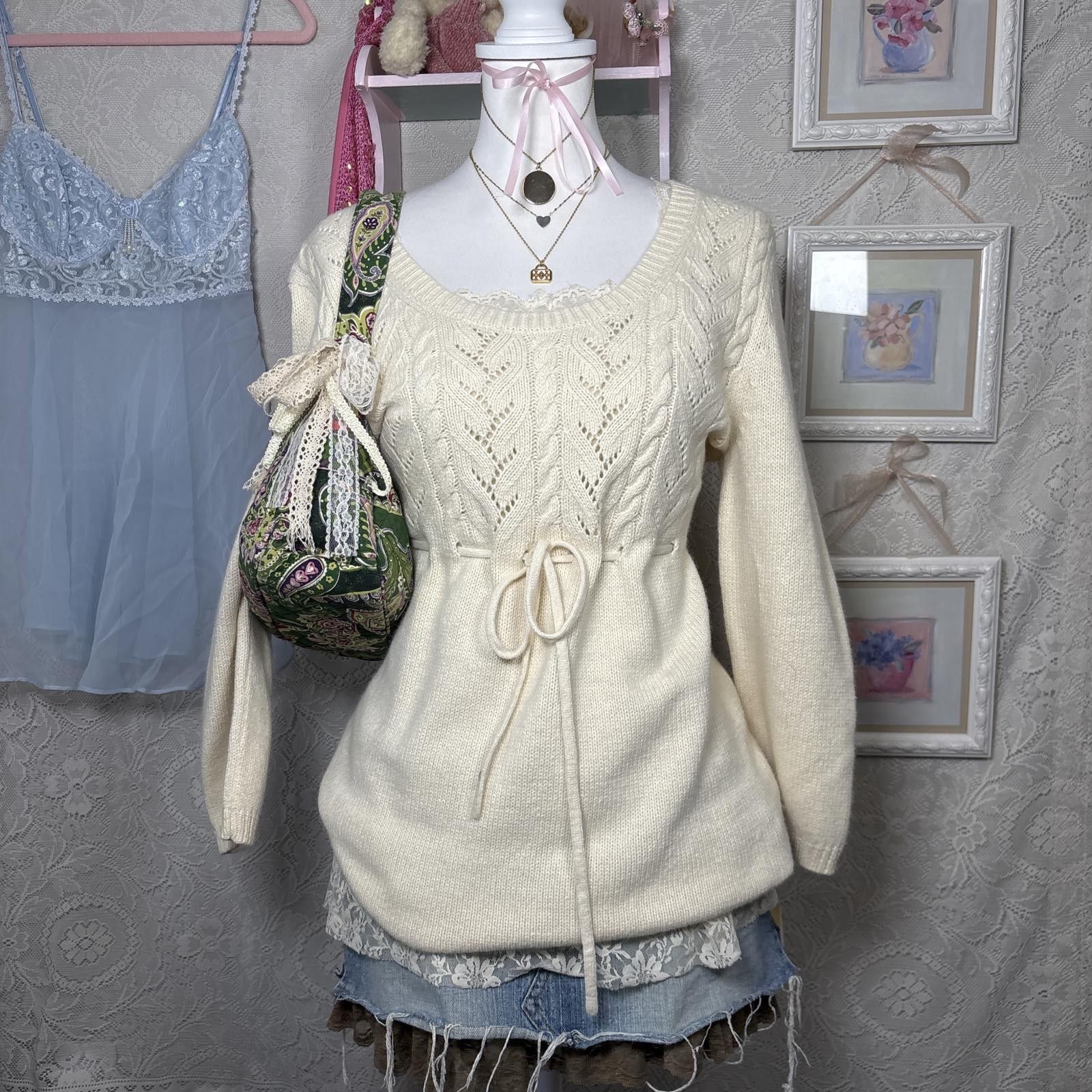 Michael Kors vintage micheal kors babydoll fitted sweater Size L / US 10 / IT 46 - 1 Thumbnail