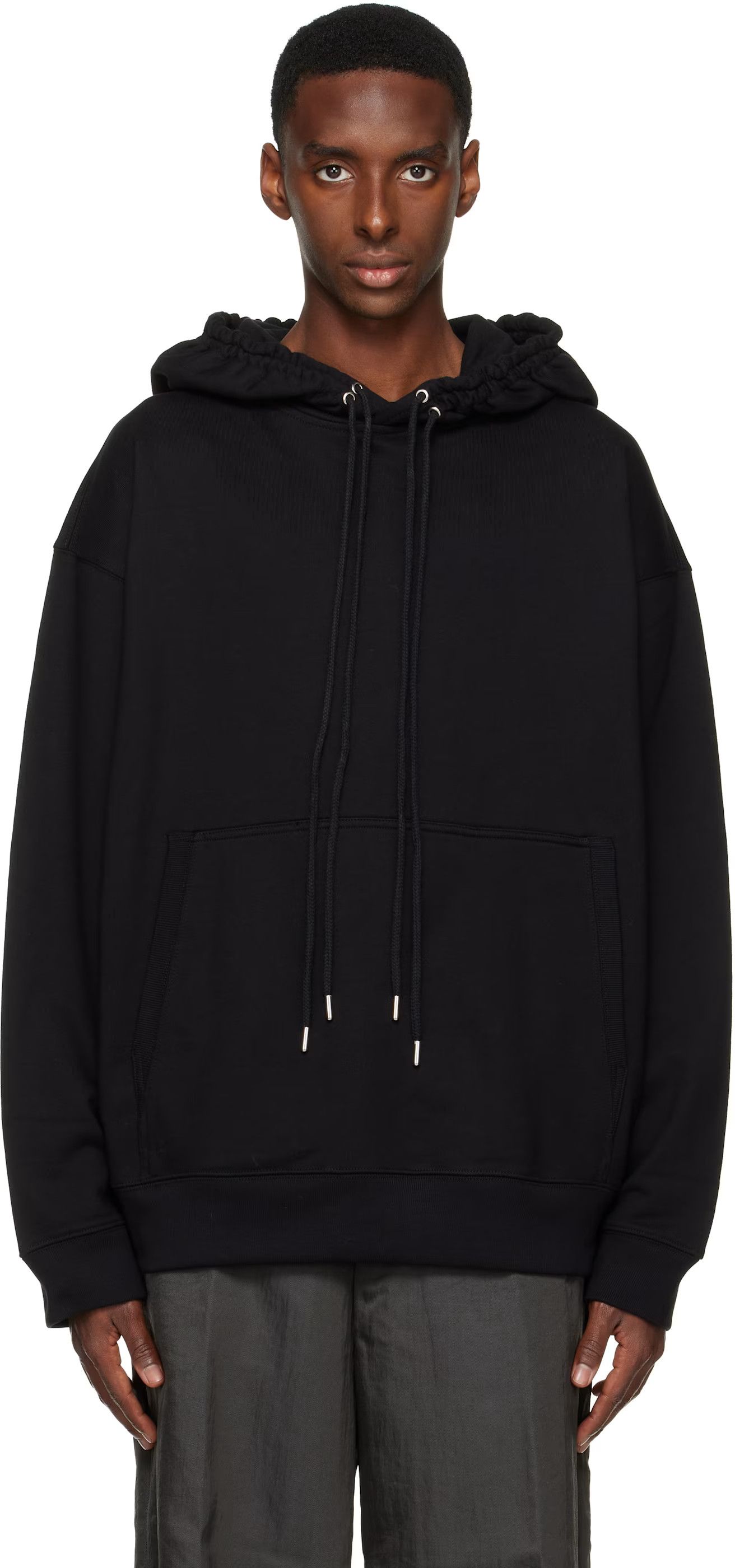 Dries Van Noten Dries Van Noten Drawstring Relaxed Hoodie Black Men Sz SMALL Size US S / EU 44-46 / 1 - 6 Thumbnail