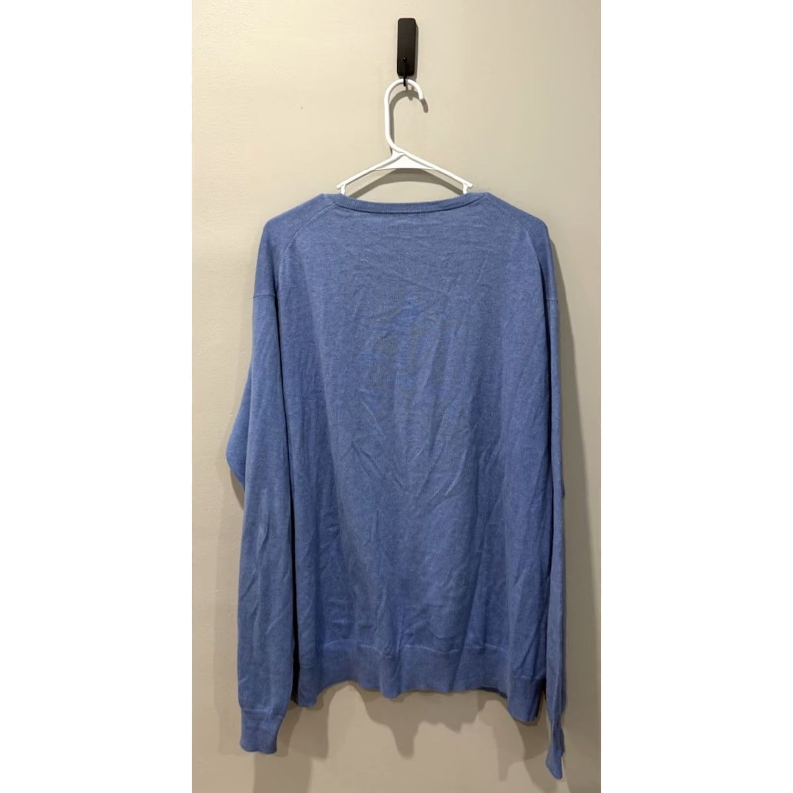 Peter Millar Peter Millar Sweater Mens XL Blue Cashmere Cotton V Neck Pullover Golf Adult NK Size US XL / EU 56 / 4 - 2 Thumbnail
