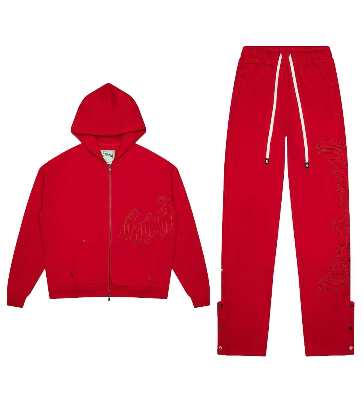 Godspeed OG Logo Sweatsuit Double Red Size US XL / EU 56 / 4 - 1 Thumbnail