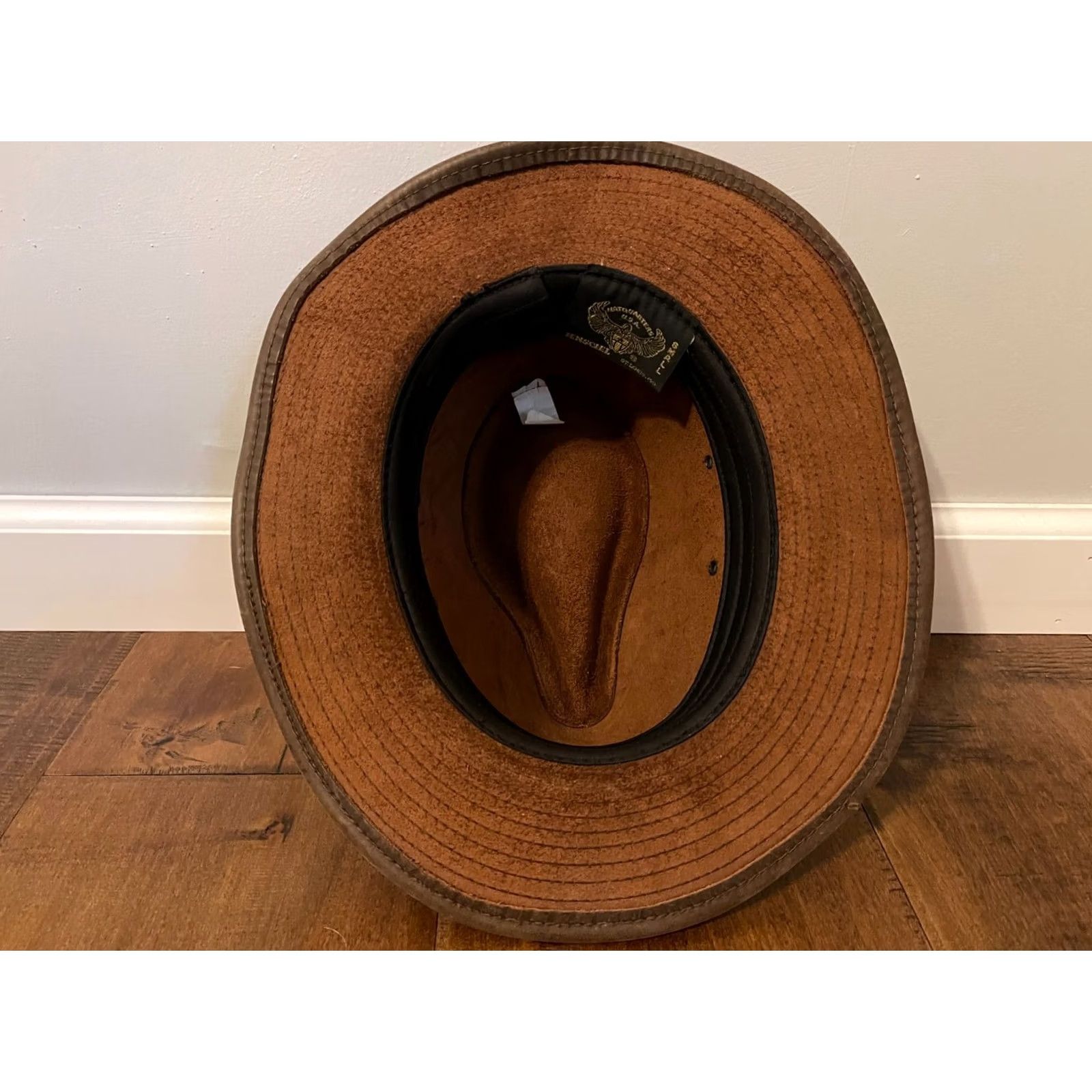 Vintage VINTAGE Henschel Hat Cowboy Leather Outback Hat Adult S Brown USA Size ONE SIZE - 5 Thumbnail